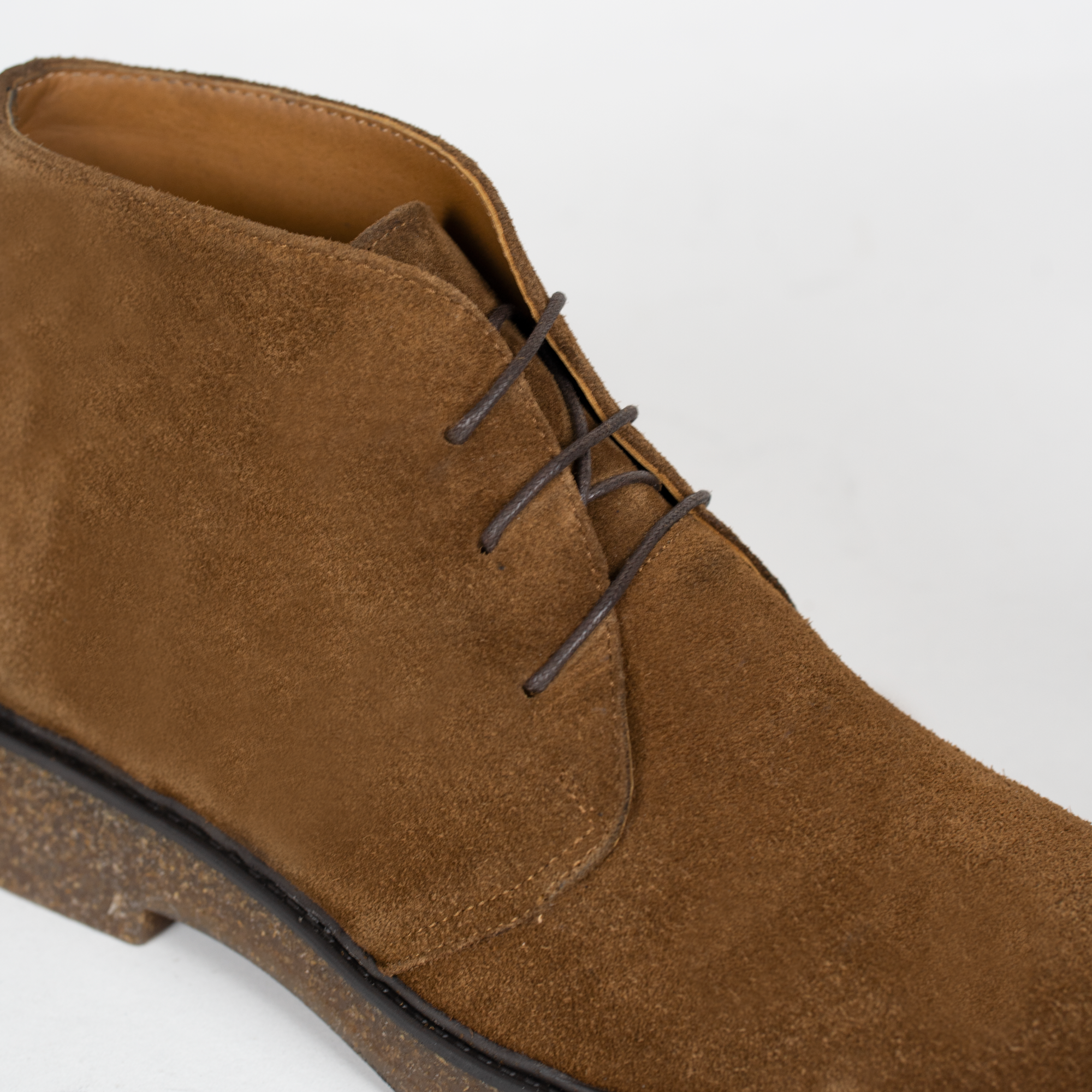 Clarke: Demi Bottes Homme - Daim Tabac