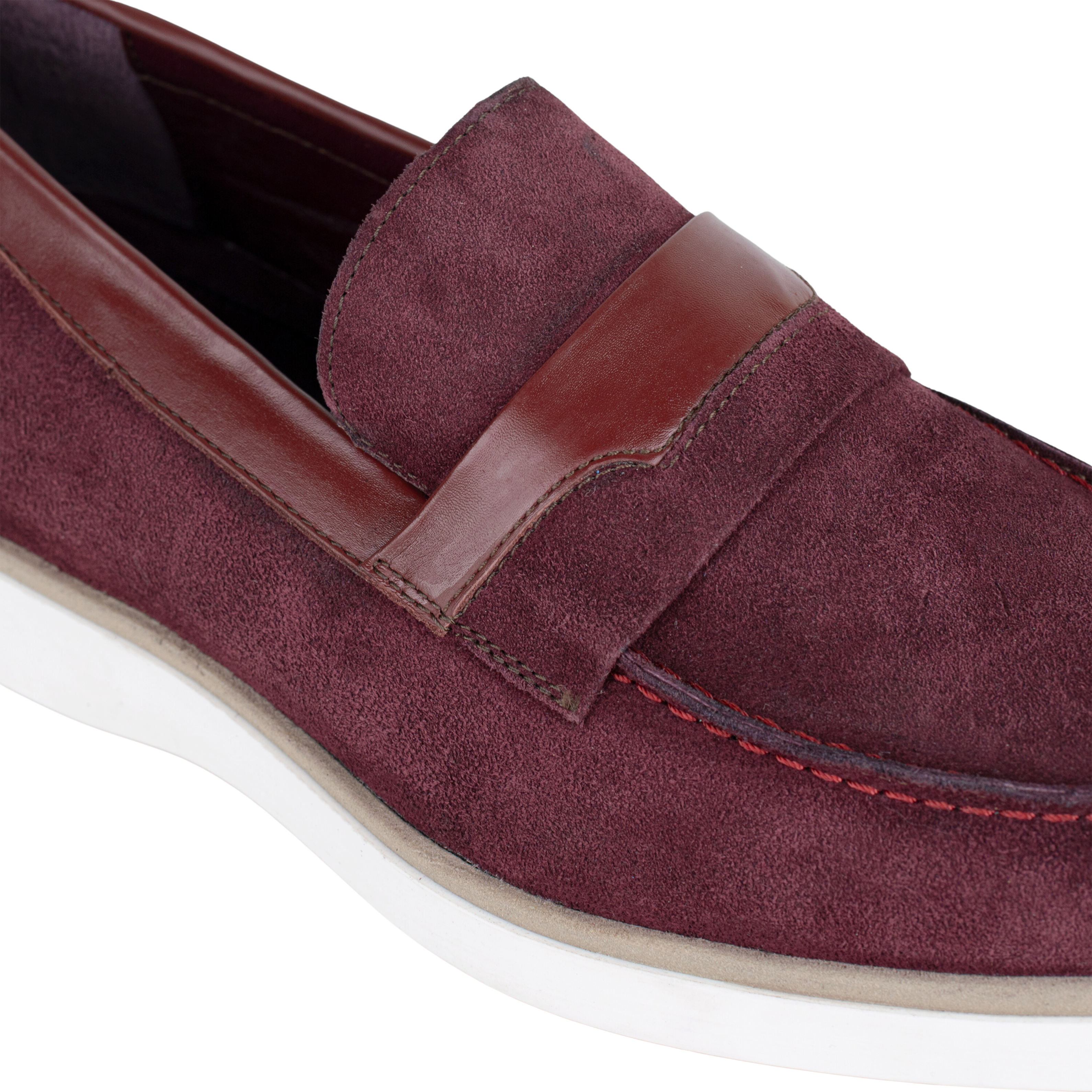 Phelps: Mocassin Homme - Daim Bordeaux