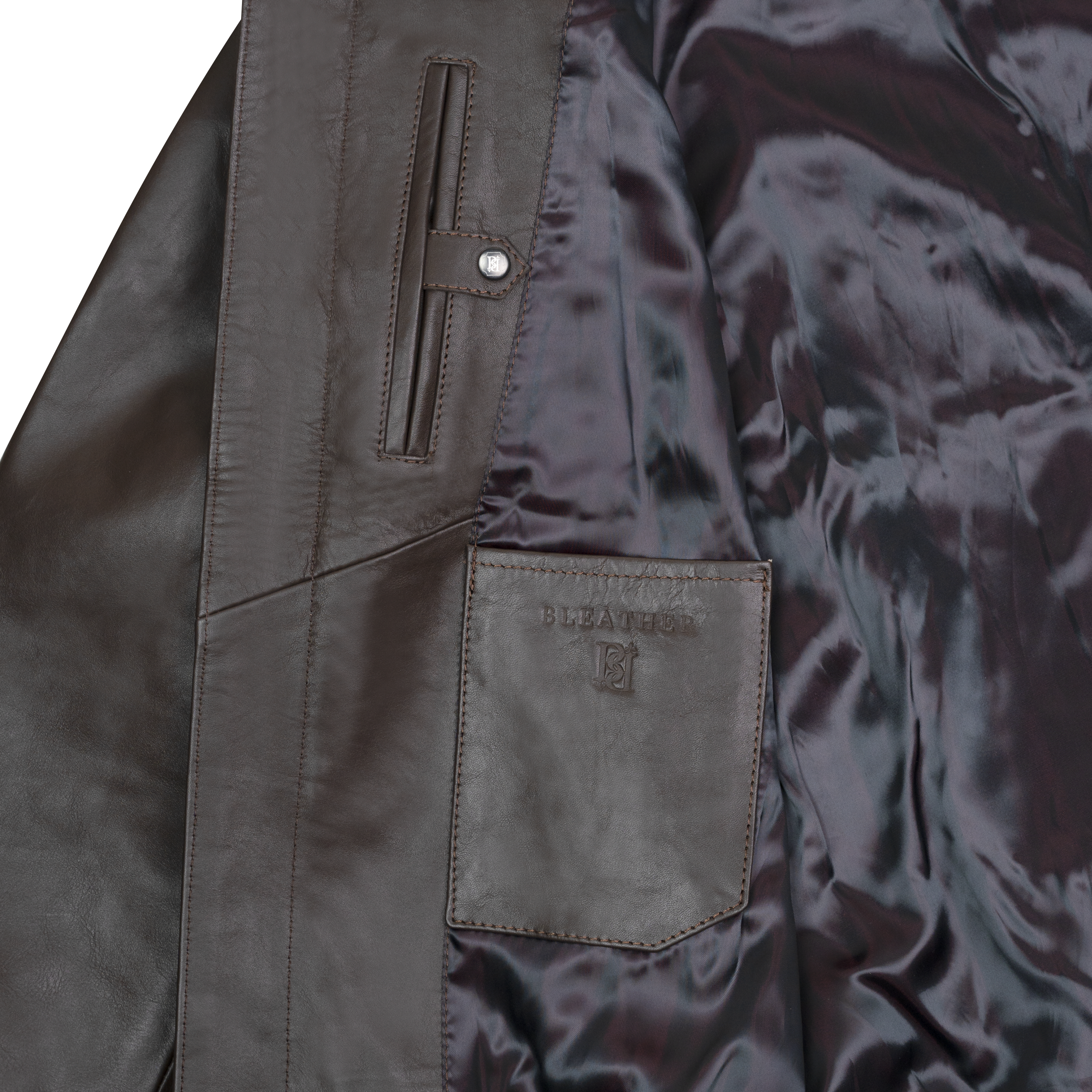 Vanguard: Jacket Hommes - Cuir Marron