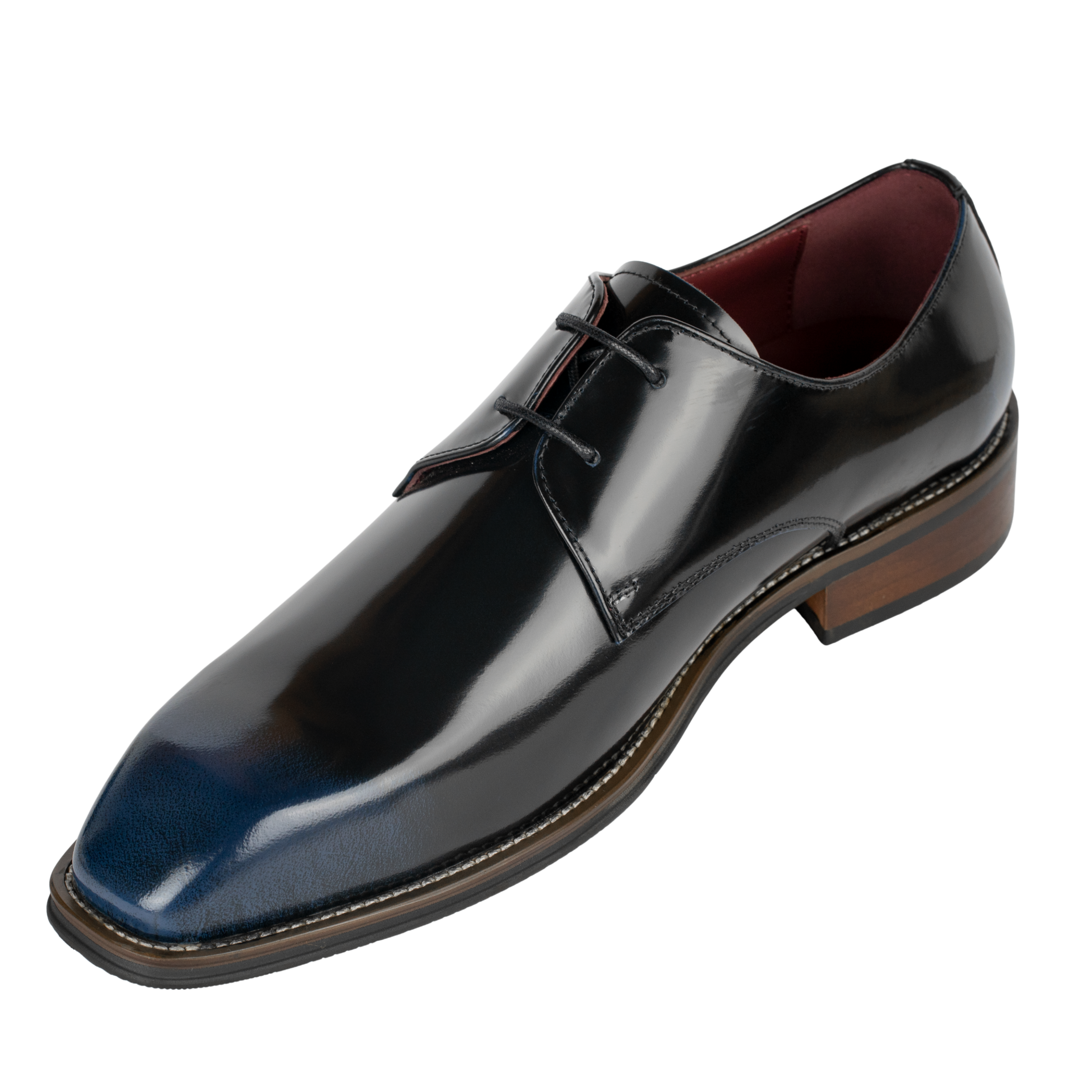Windsor: Derby Homme - Cuir Bleu Patiné