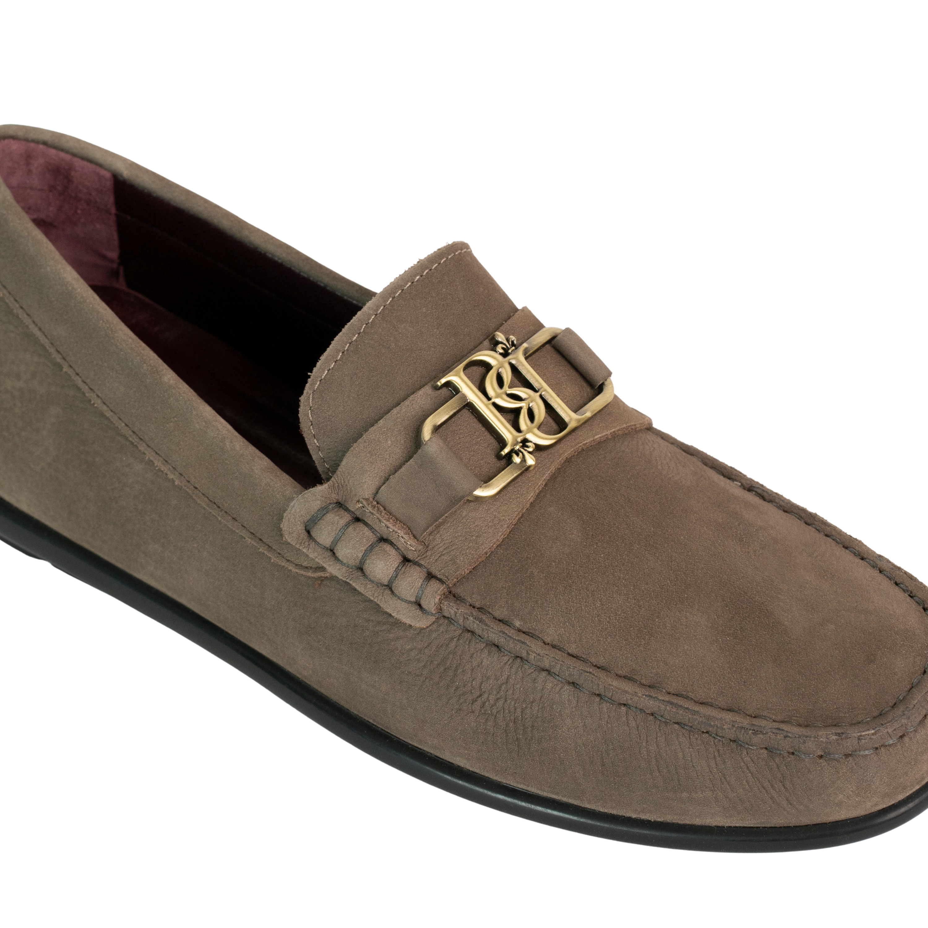 Brighton : Mocassin Homme - Nubuck Taupe