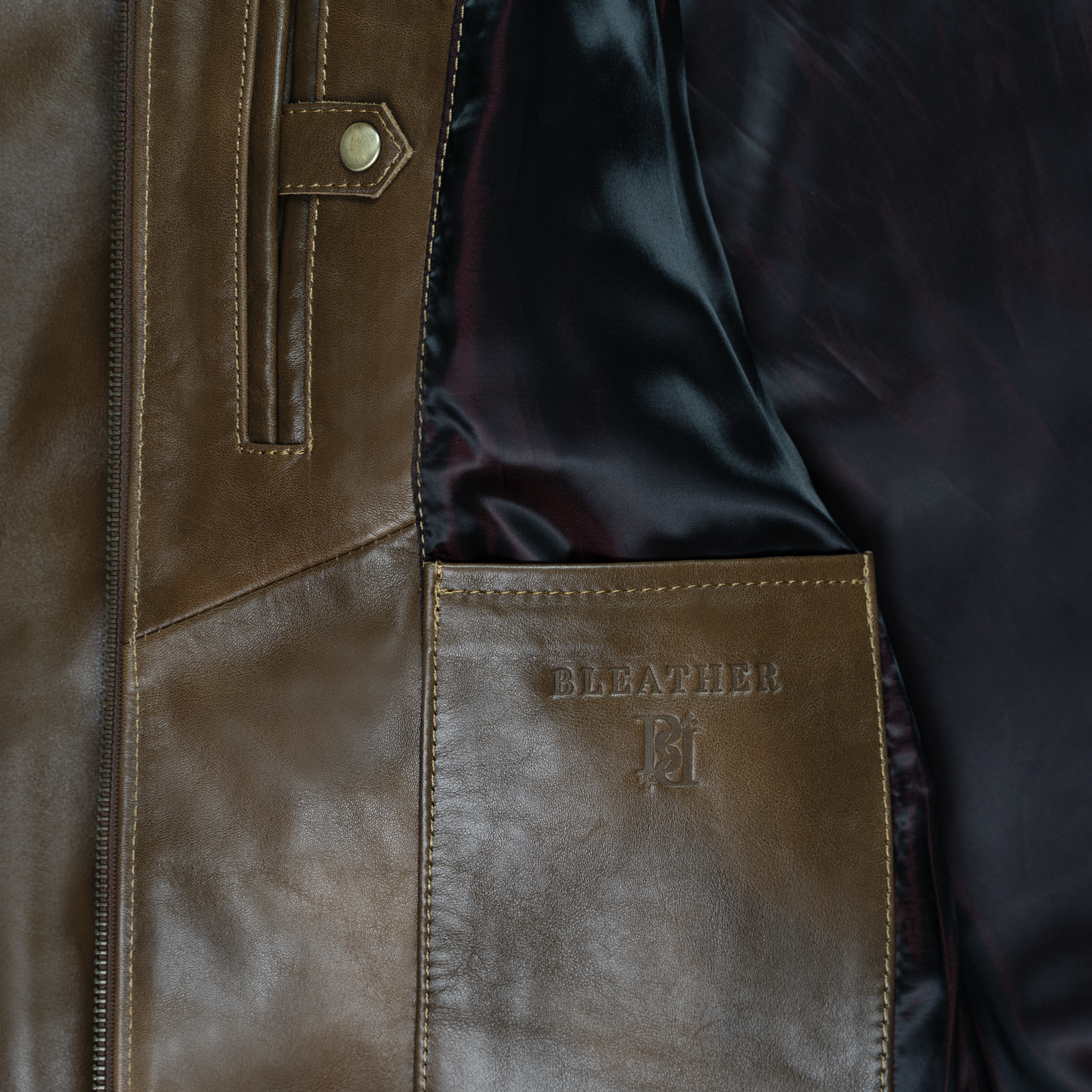 Heritage: Veste Hommes - Cuir Marron patiné