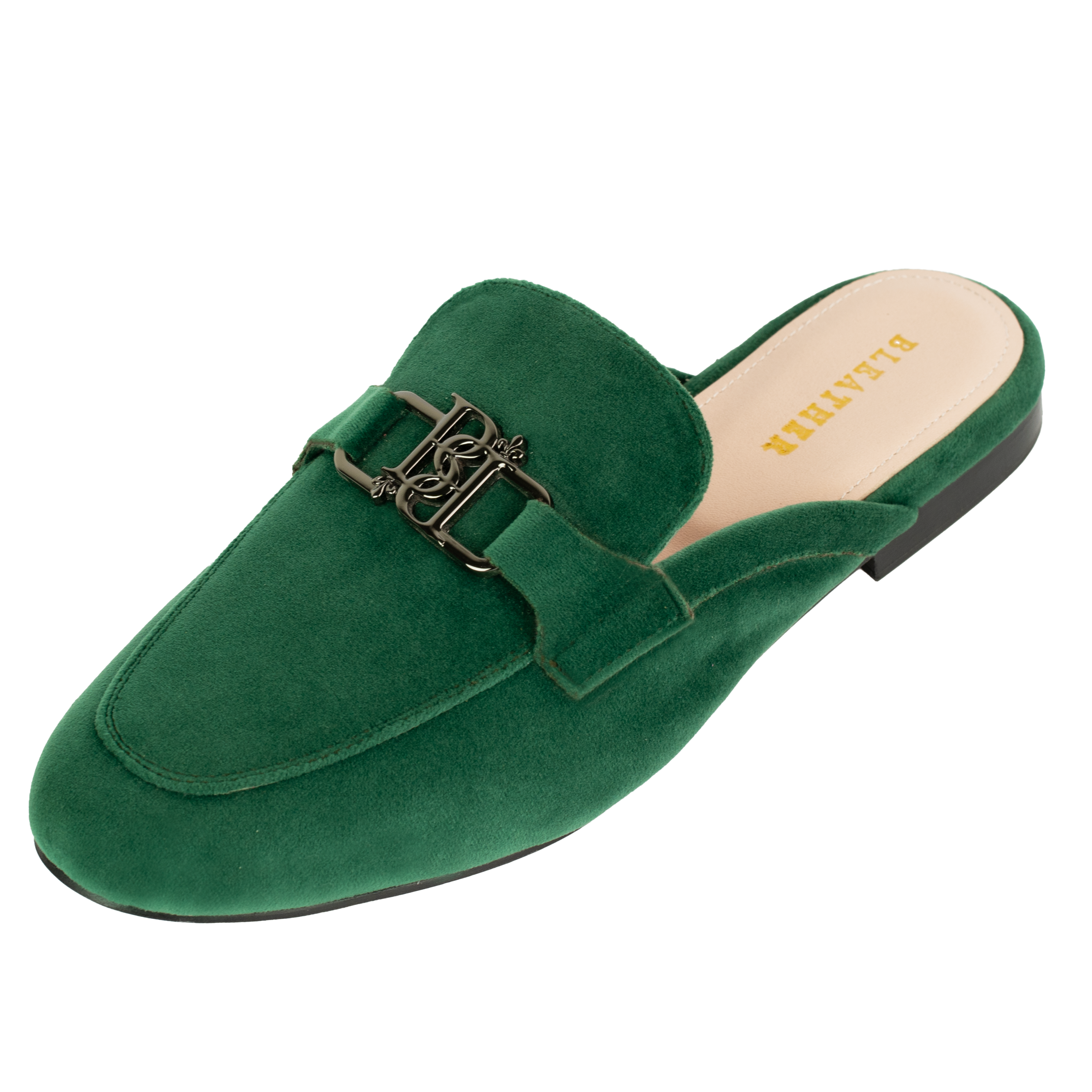 Aurora: Mules Femme - Velours Vert