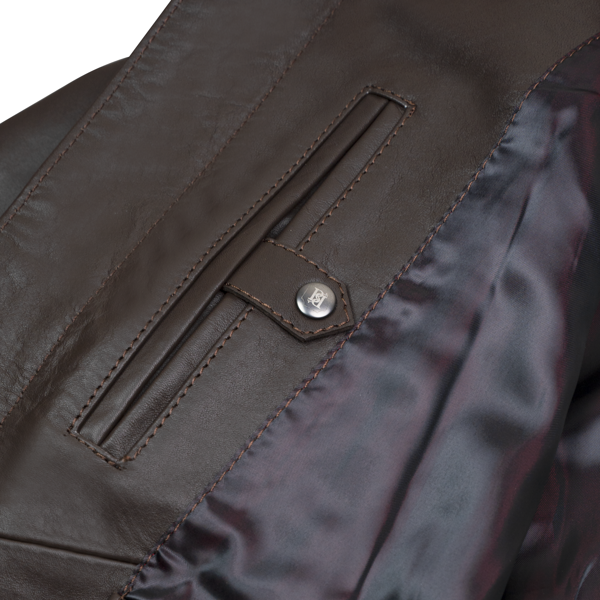 Vanguard: Jacket Hommes - Cuir Marron