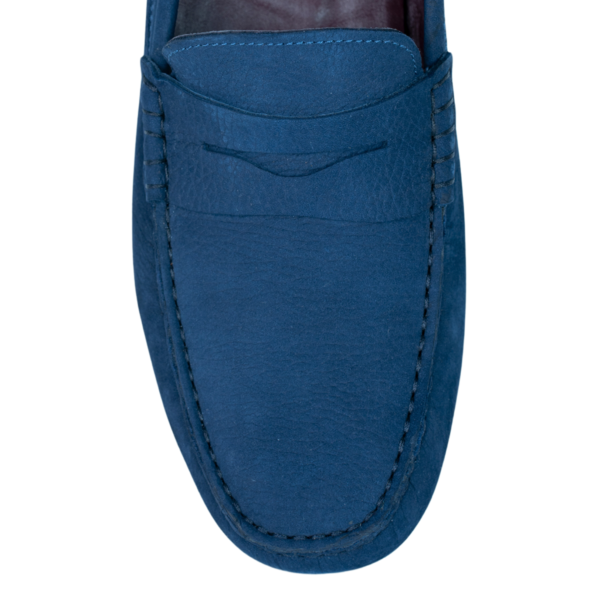 Gary: Mocassin Homme - Cuir Bleu Indigo