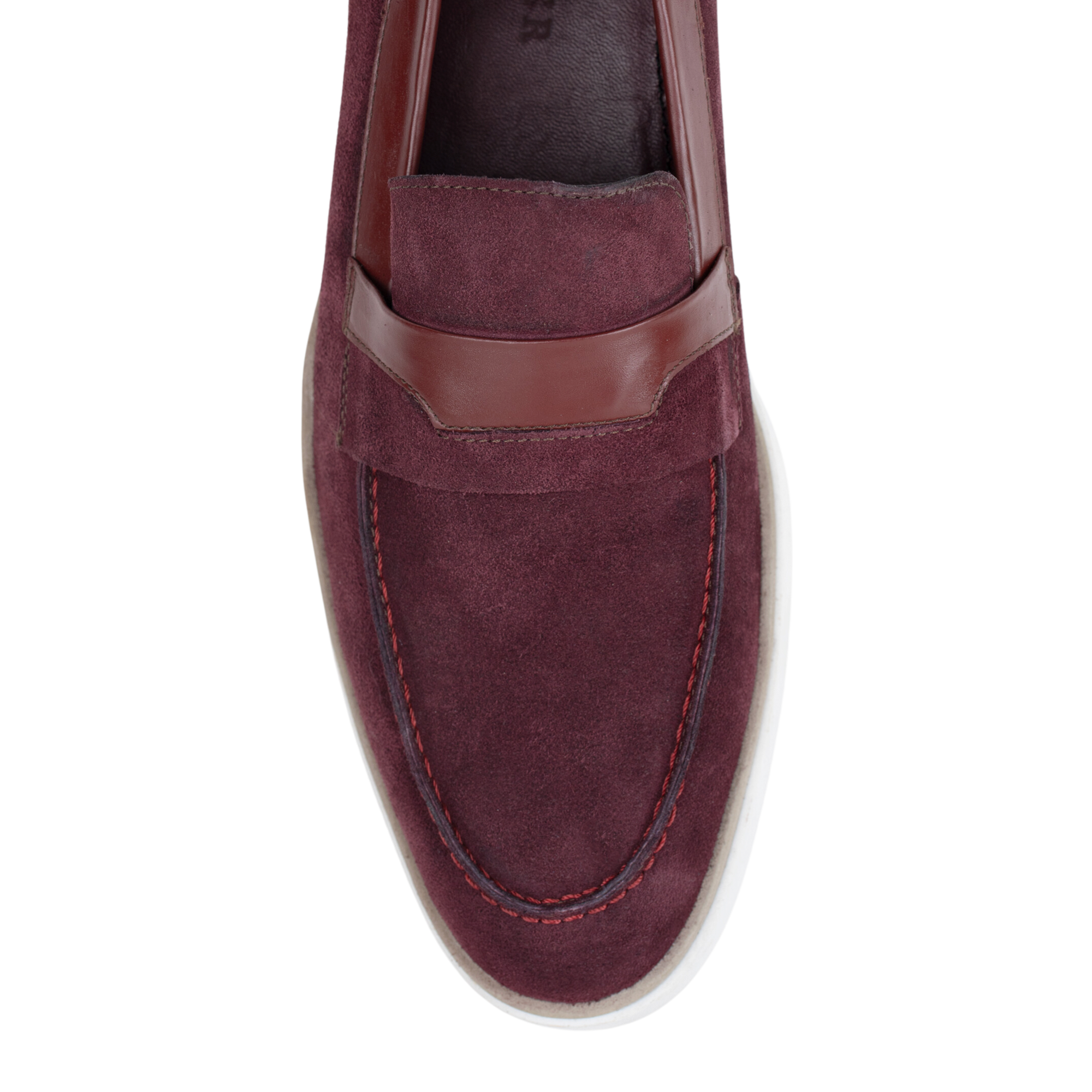 Phelps: Mocassin Homme - Daim Bordeaux