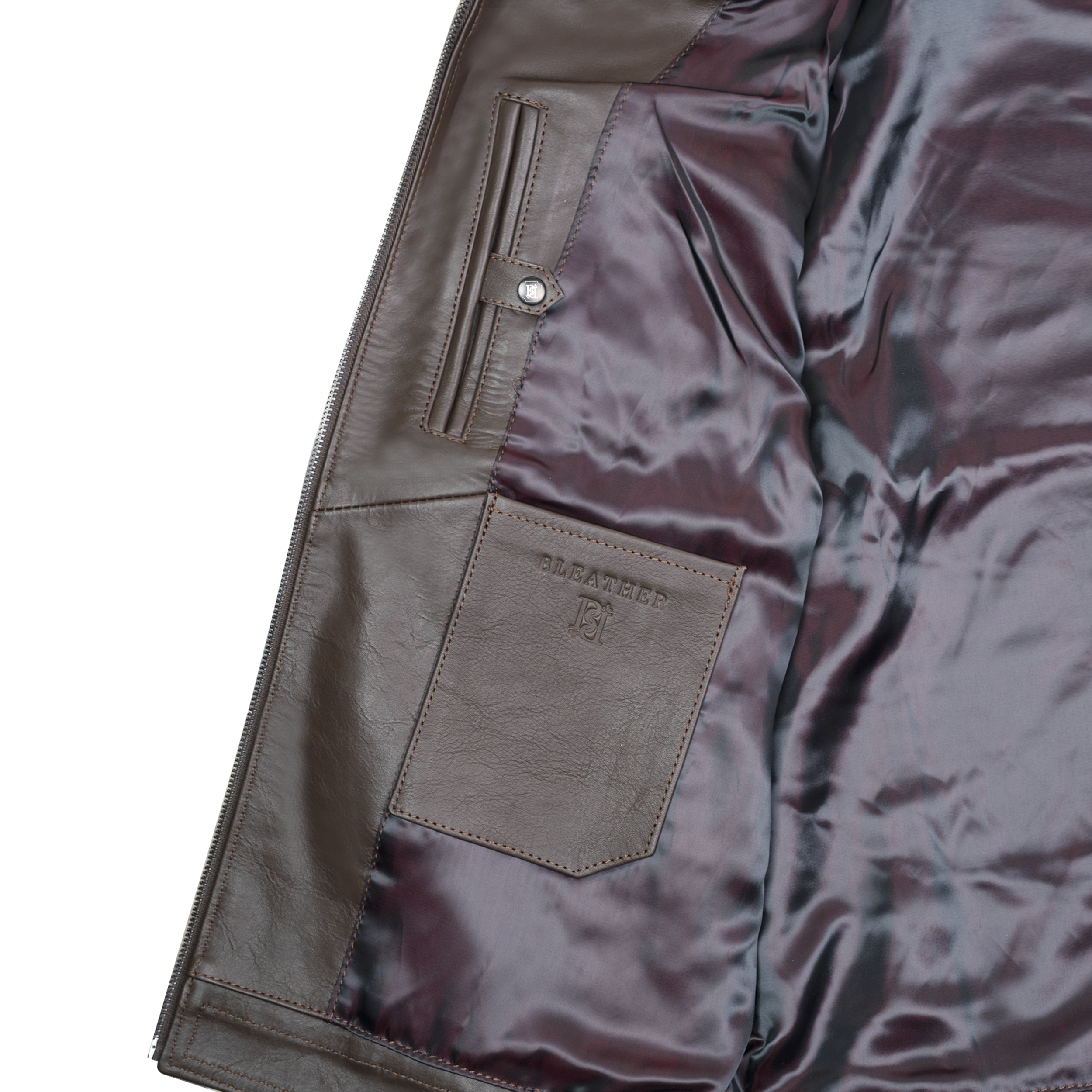 Brixton: Jacket Homme - Cuir Marron