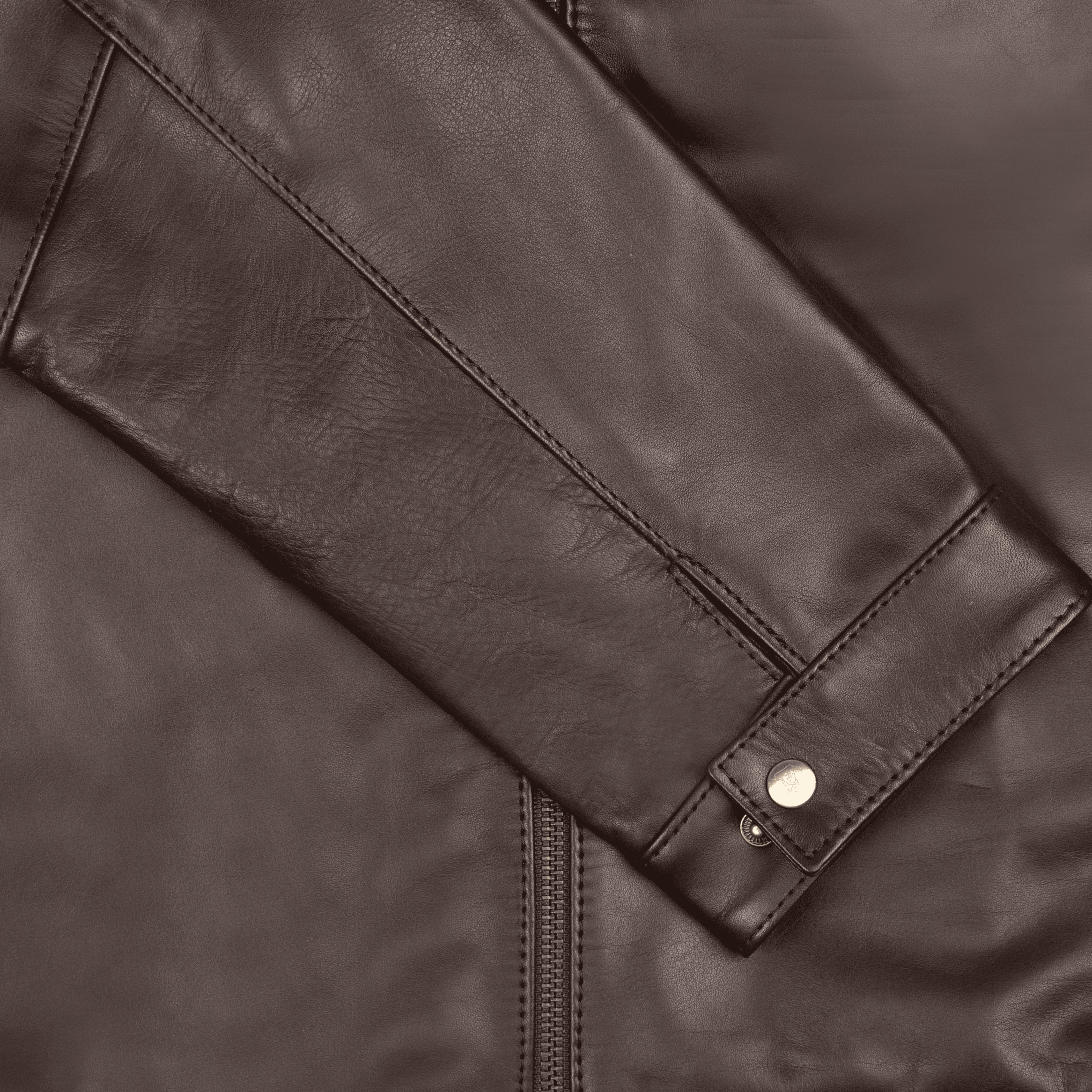 Racer: Jacket Homme - Cuir Marron Chocolat
