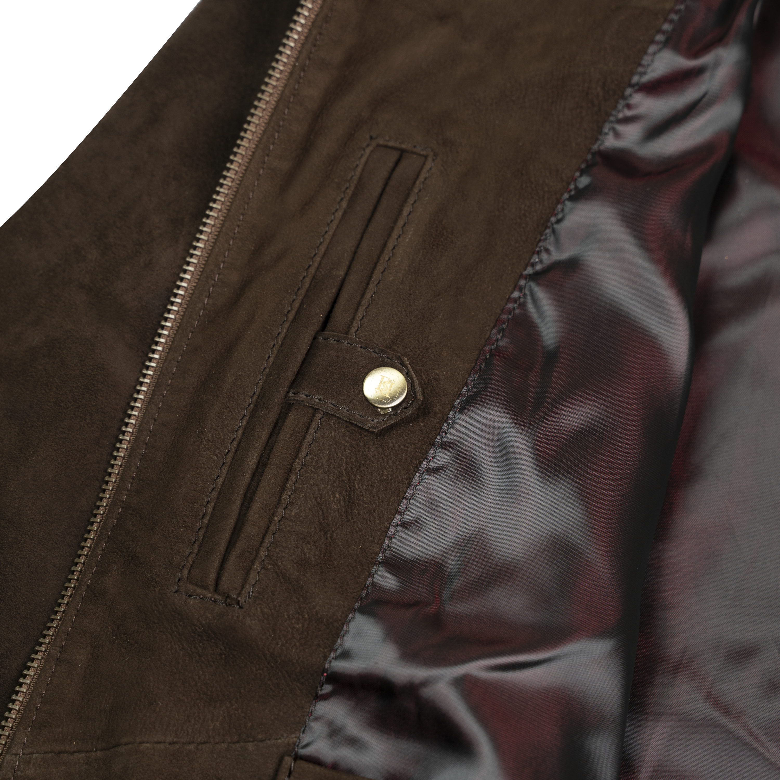 Belmont: Jacket Homme - Daim Marron