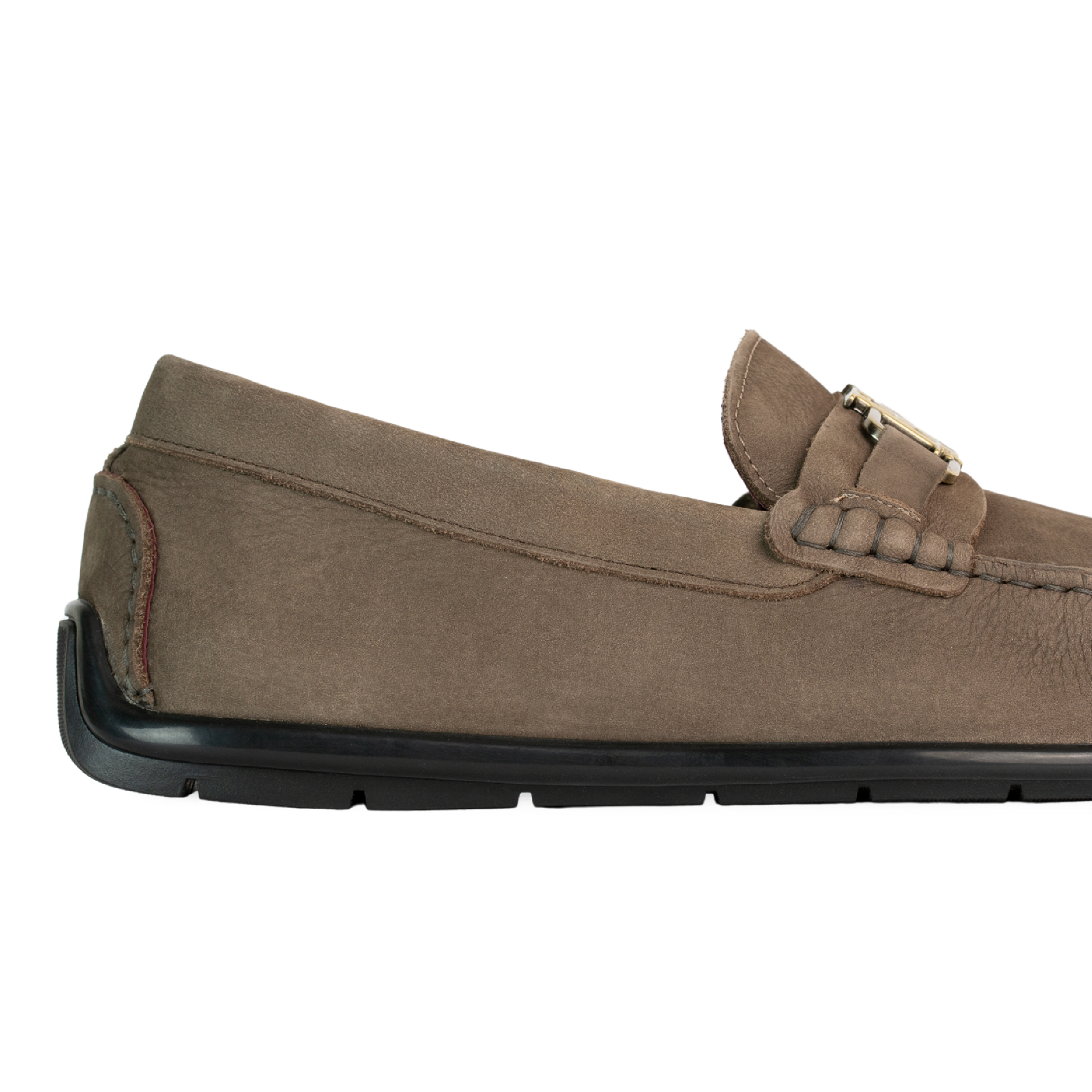 Brighton : Mocassin Homme - Nubuck Taupe