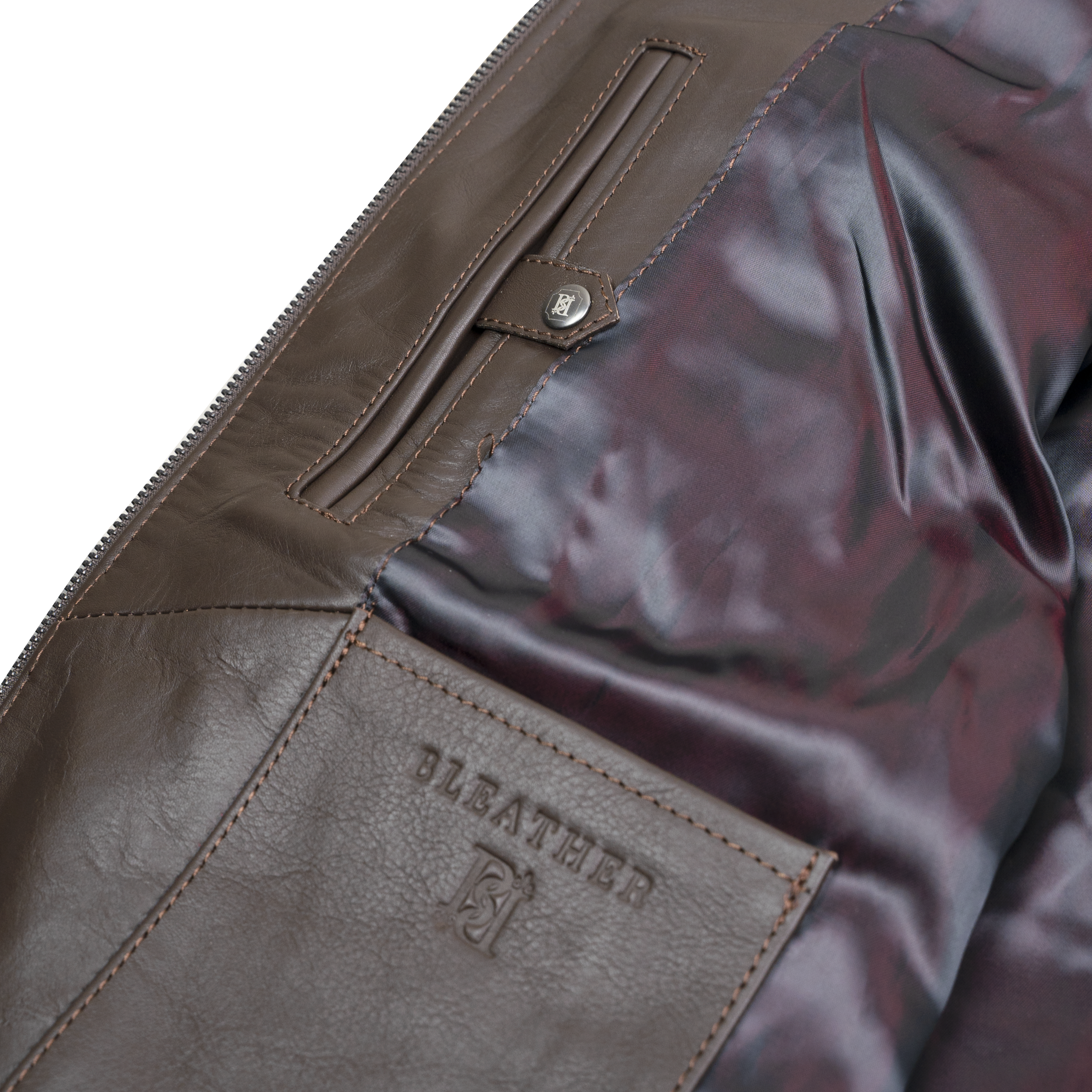 Brixton: Jacket Homme - Cuir Marron