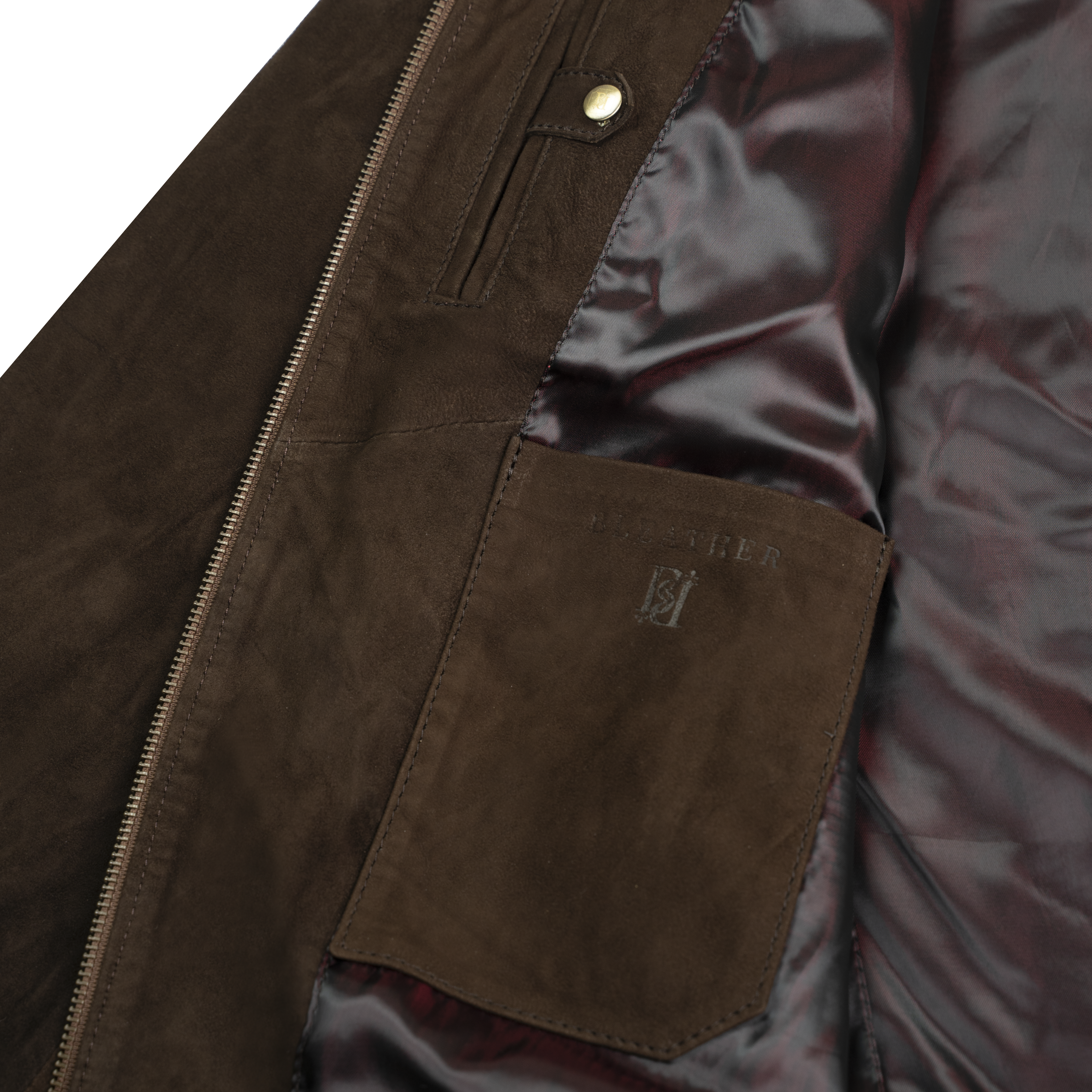 Belmont: Jacket Homme - Daim Marron