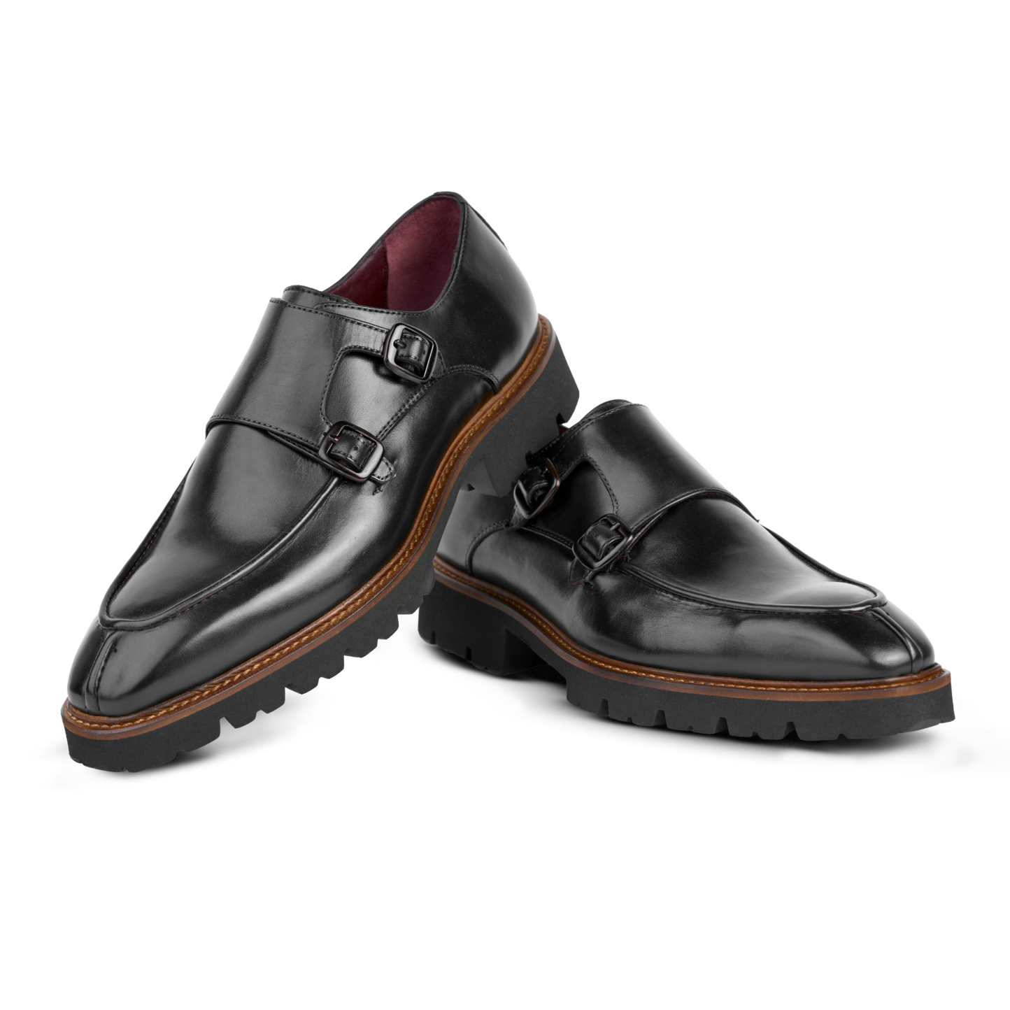 Henry: Chaussures à boucles - Cuir Noir