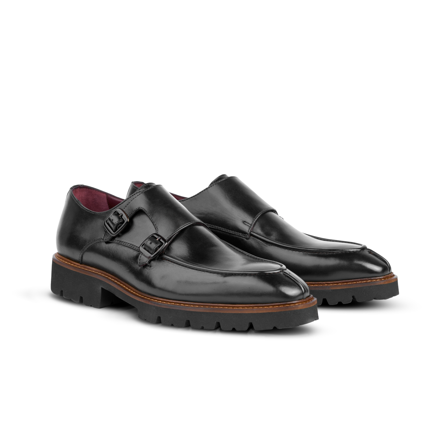 Henry: Chaussures à boucles - Cuir Noir