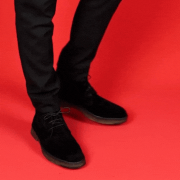 Clarke: Demi Bottes Homme - Daim Noir