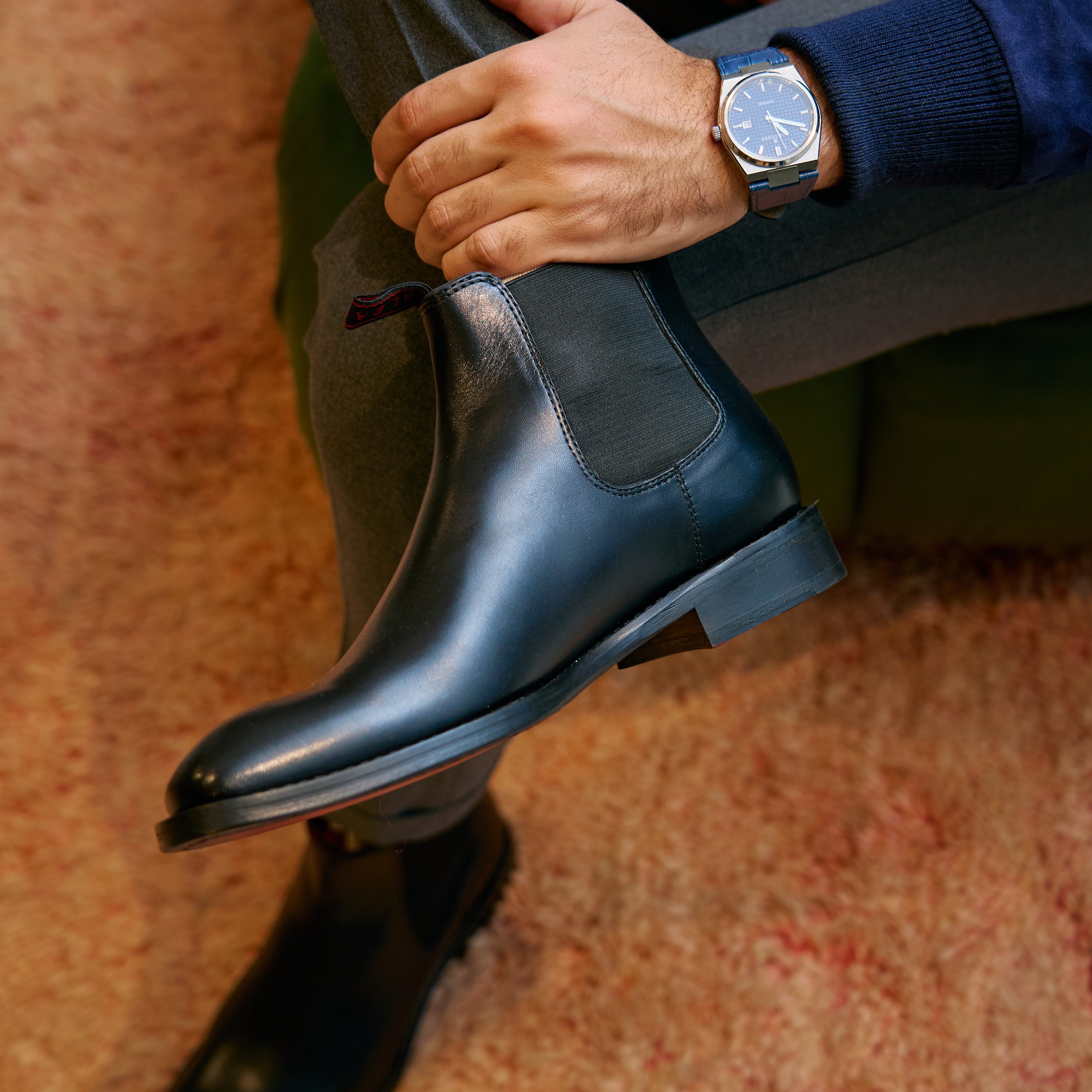 Westwood: Chelsea Boots Homme - Cuir Noir