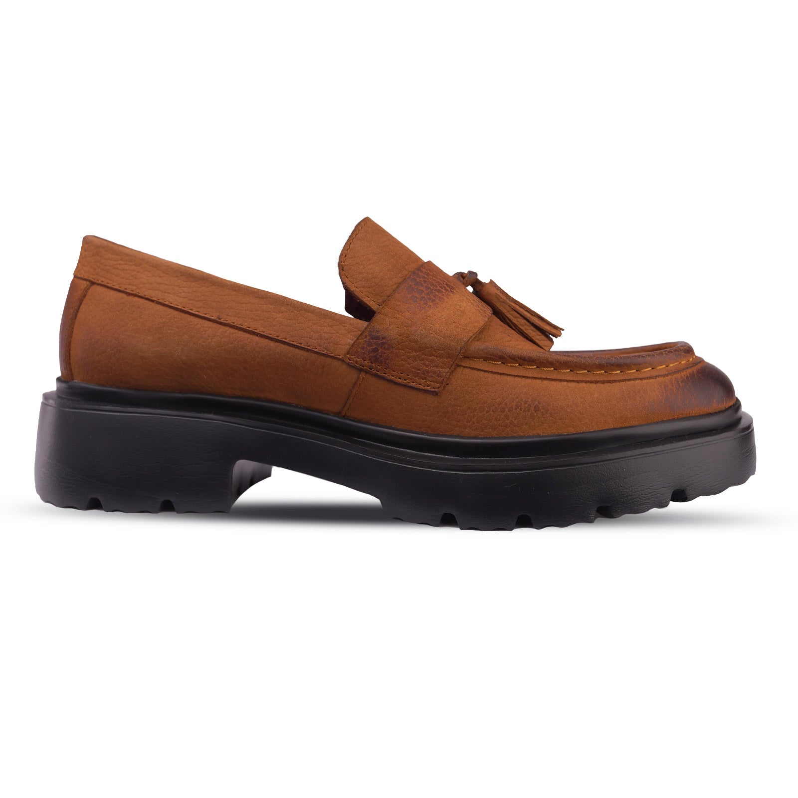 Cedric: Mocassin Homme - Nubuck Cognac