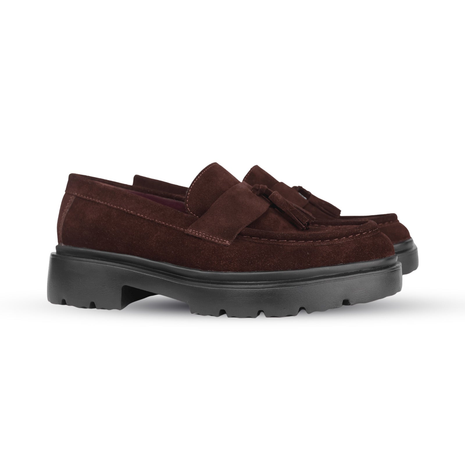 Cedric: Mocassin Homme - Nubuck Marron