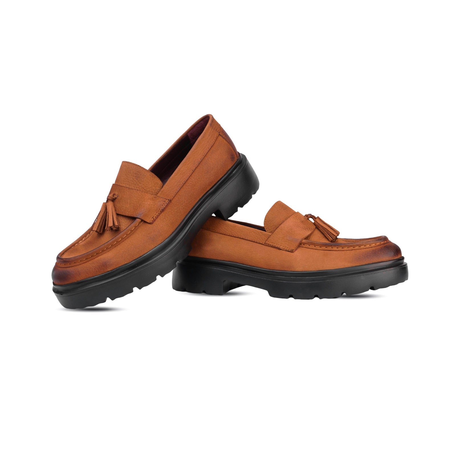 Cedric: Mocassin Homme - Nubuck Cognac