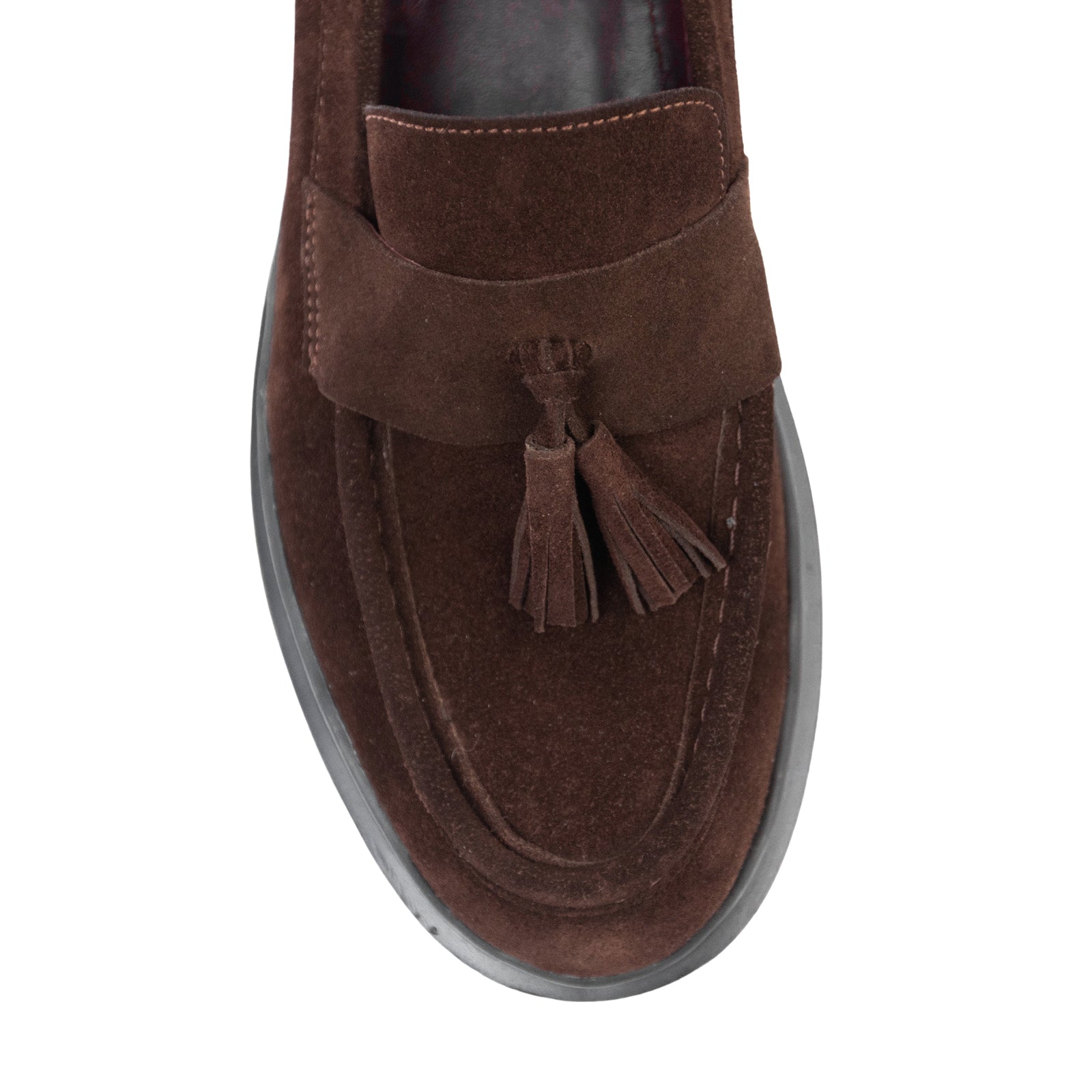 Cedric: Mocassin Homme - Nubuck Marron
