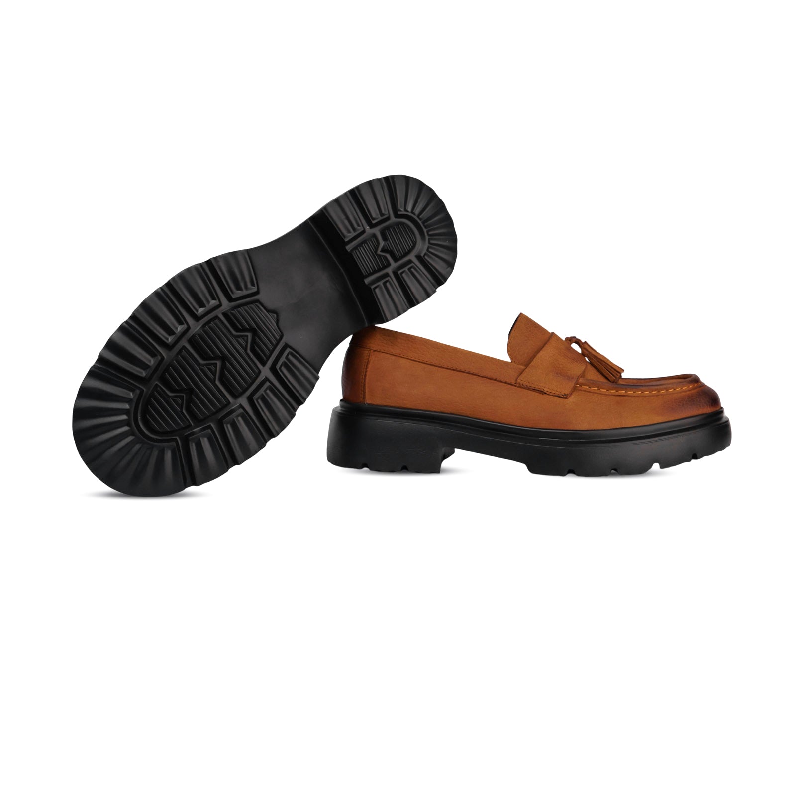 Cedric: Mocassin Homme - Nubuck Cognac