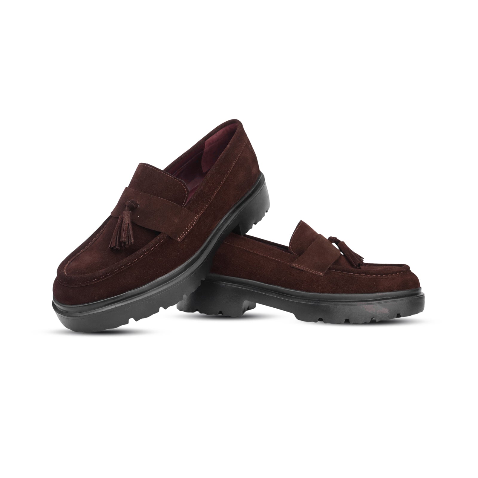 Cedric: Mocassin Homme - Nubuck Marron