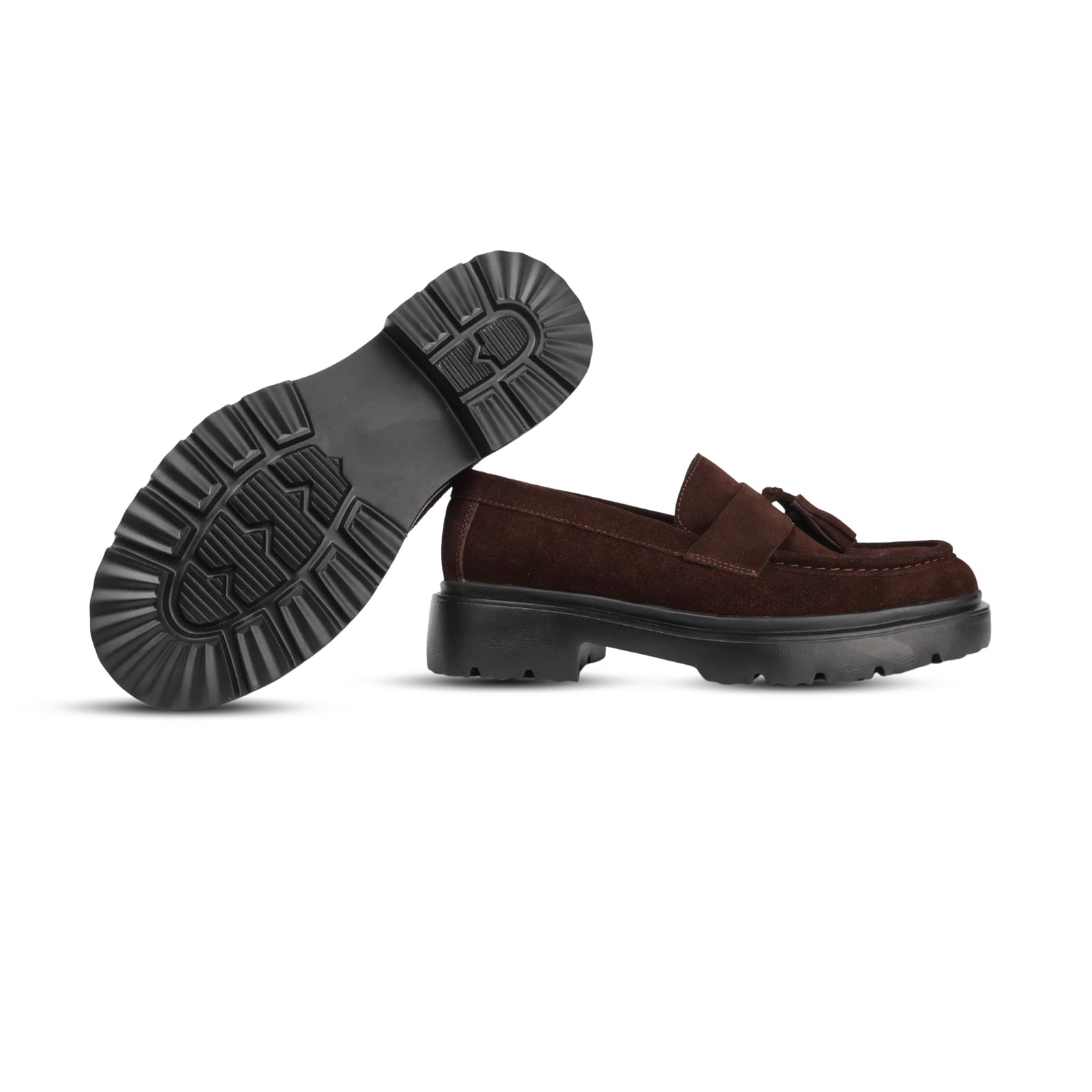 Cedric: Mocassin Homme - Nubuck Marron
