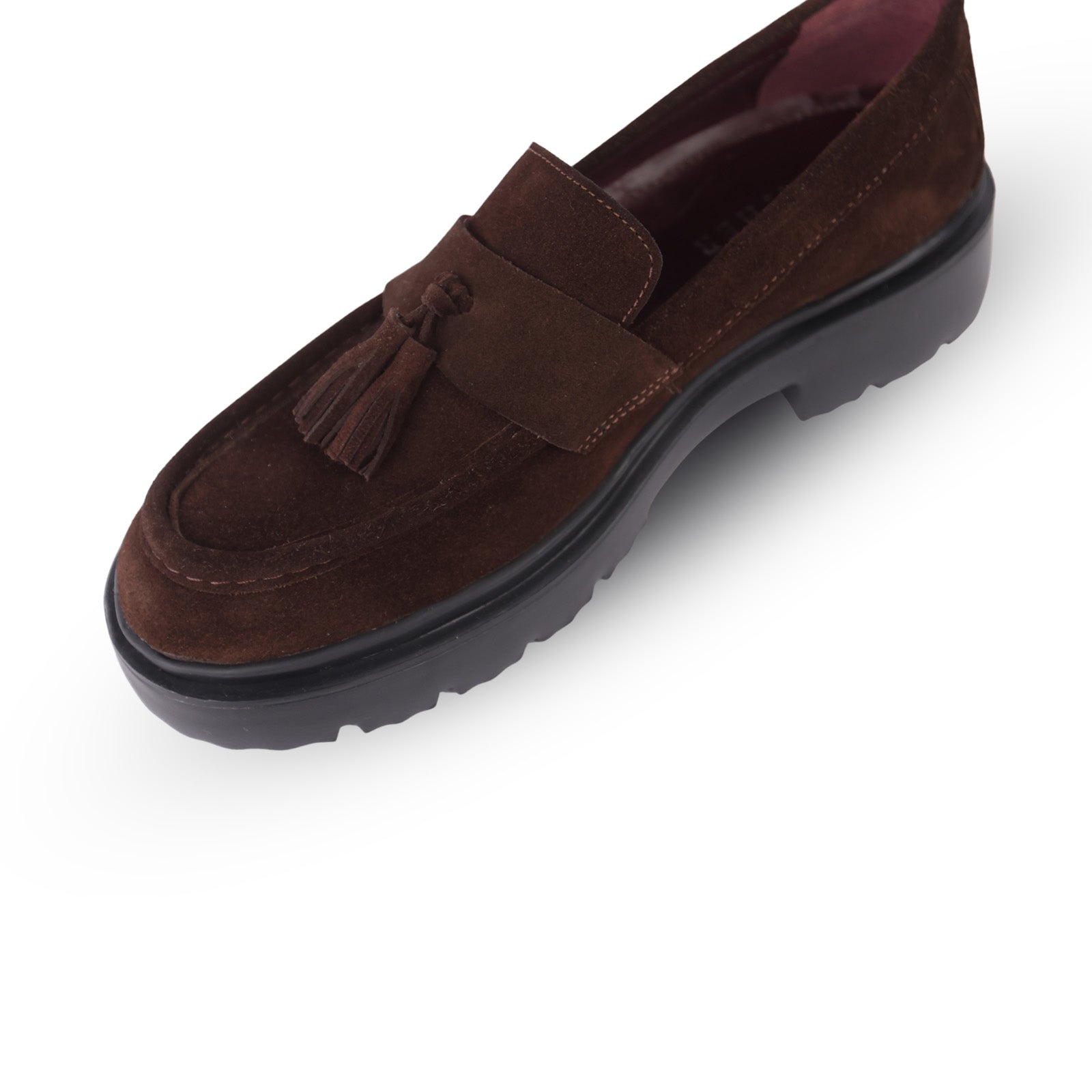 Cedric: Mocassin Homme - Nubuck Marron