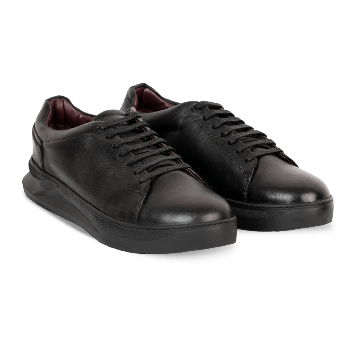 Apex: Sneakers Homme - Cuir Noir - Bleather Maroc
