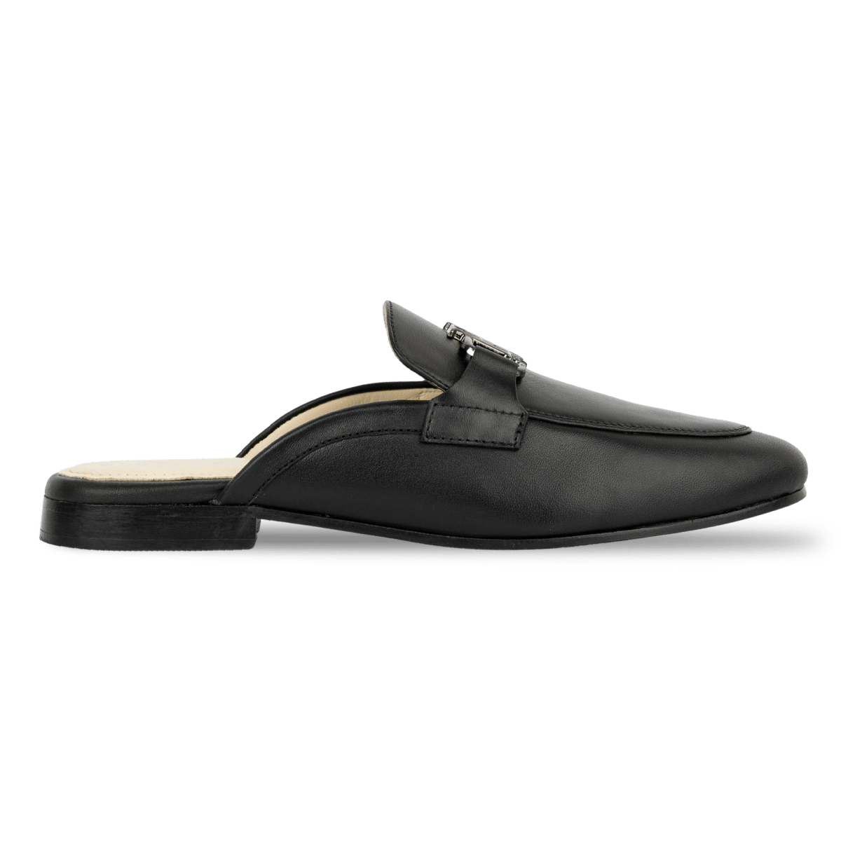 Aurora: Mules Femmes - Cuir Noir - Bleather Maroc