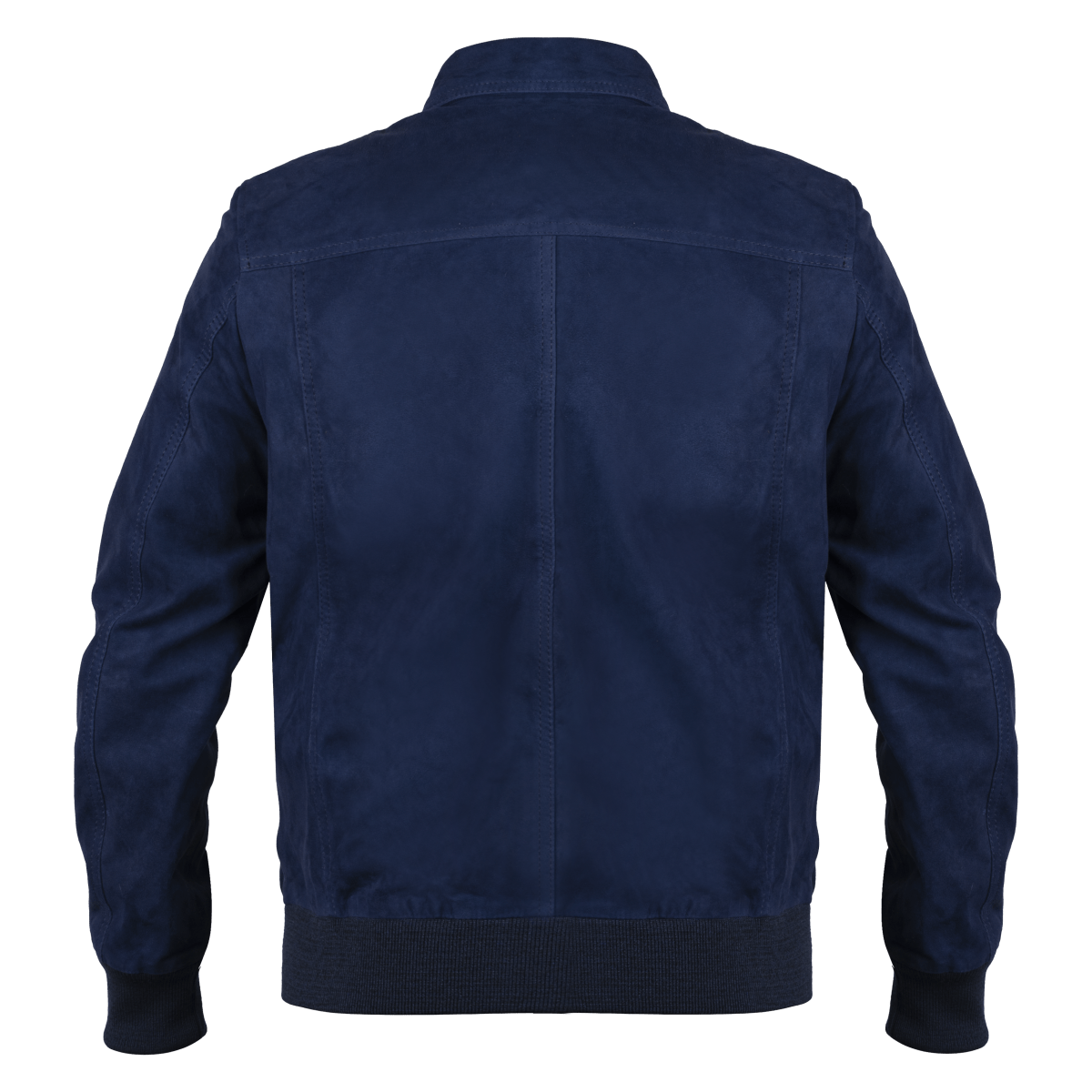 Belmont: Jacket Homme - Daim Bleu - Bleather Maroc