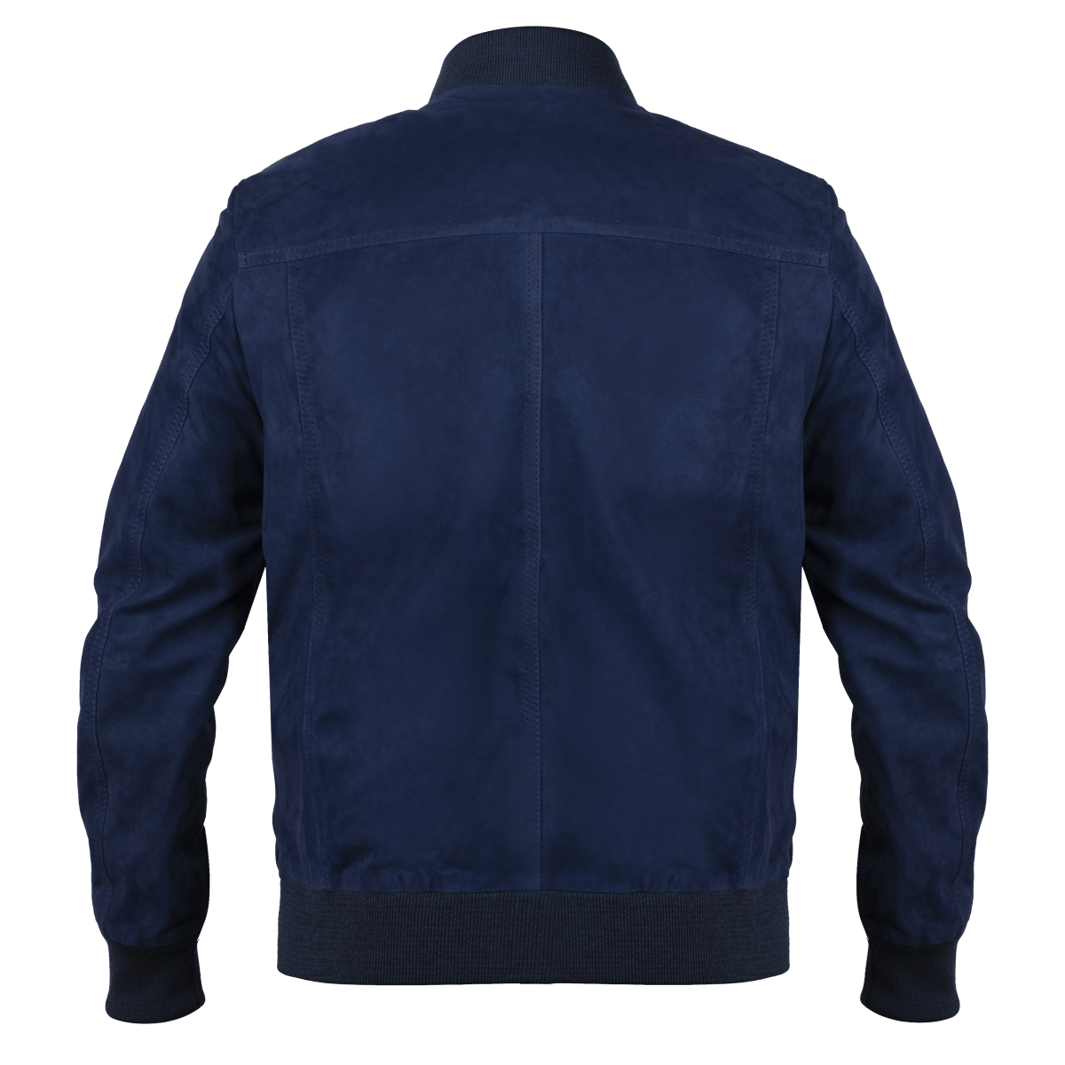 Bomber: Jacket Homme - Daim Bleu - Bleather Maroc