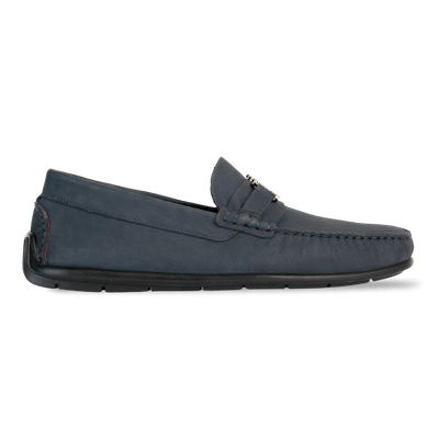 Brighton : Mocassin Homme - Nubuck Bleu Nuit - Bleather Maroc