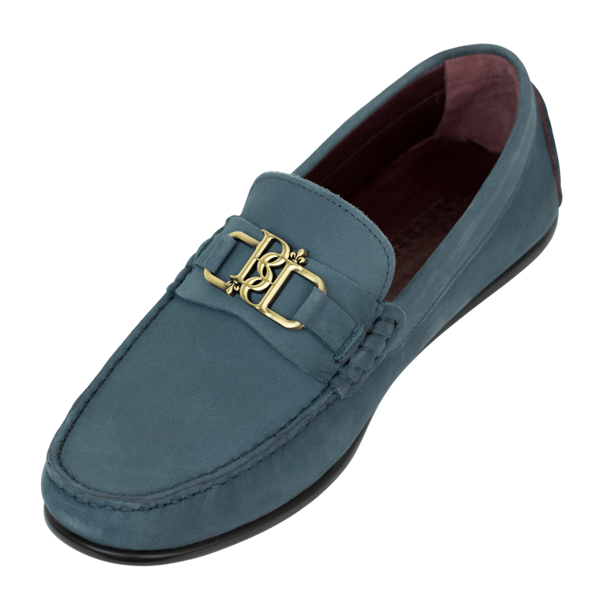 Brighton : Mocassin Homme - Nubuck Bleu Pétrol - Bleather Maroc