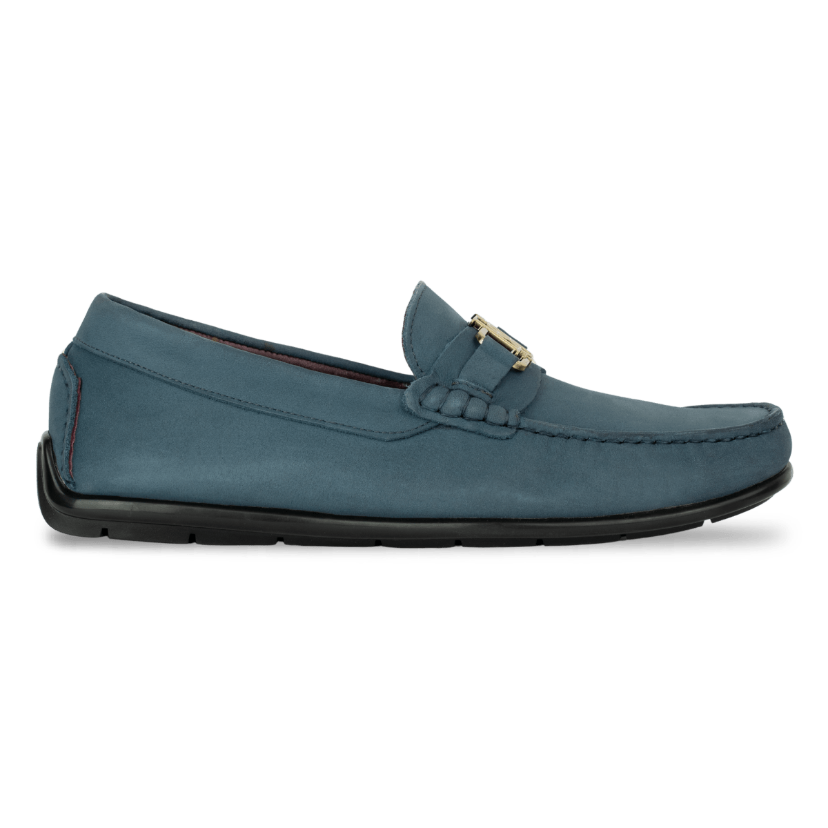 Brighton : Mocassin Homme - Nubuck Bleu Pétrol - Bleather Maroc