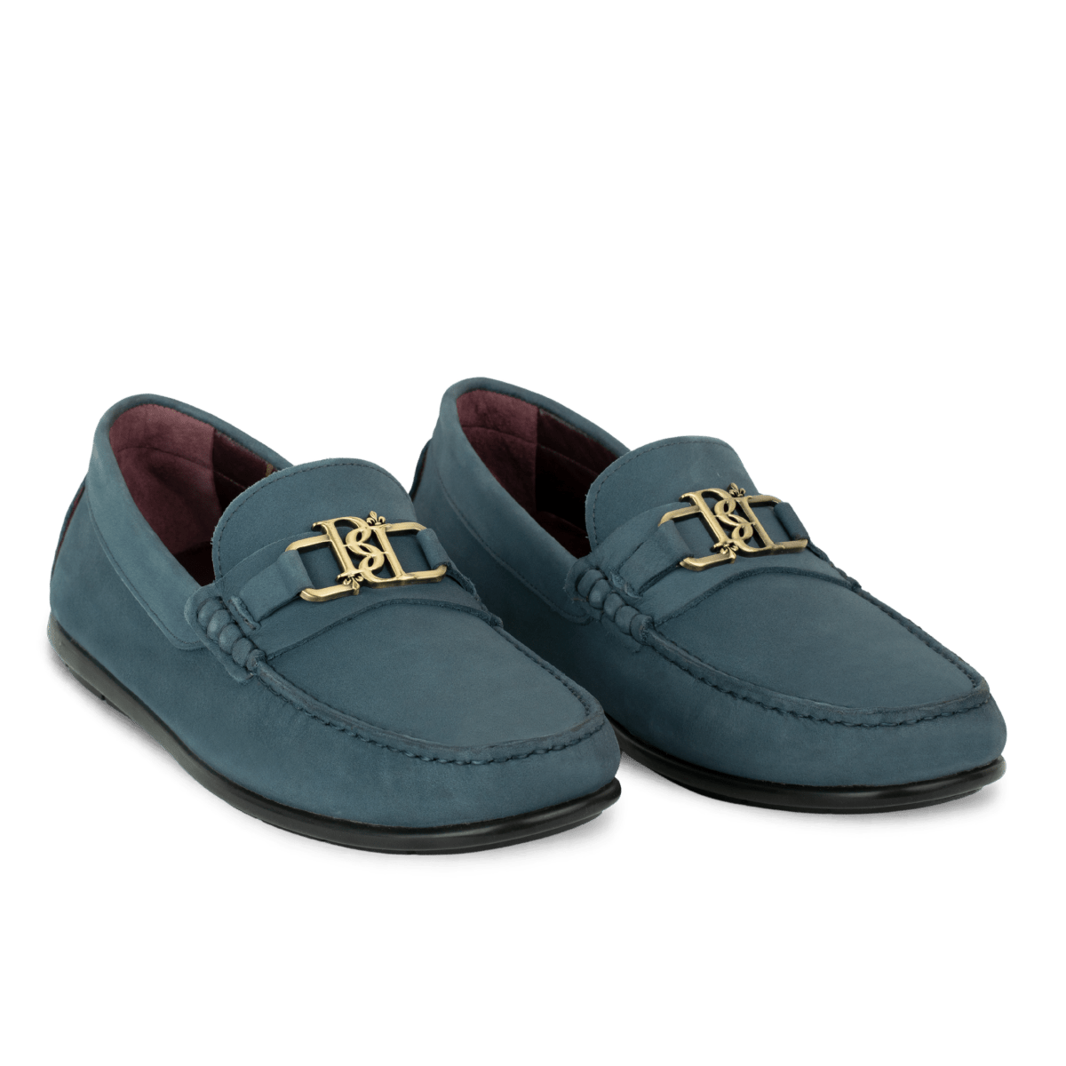 Brighton : Mocassin Homme - Nubuck Bleu Pétrol - Bleather Maroc