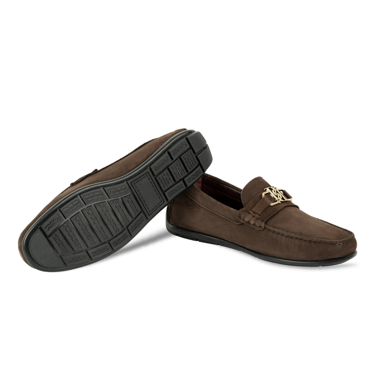 Brighton : Mocassin Homme - Nubuck Marron - Bleather Maroc