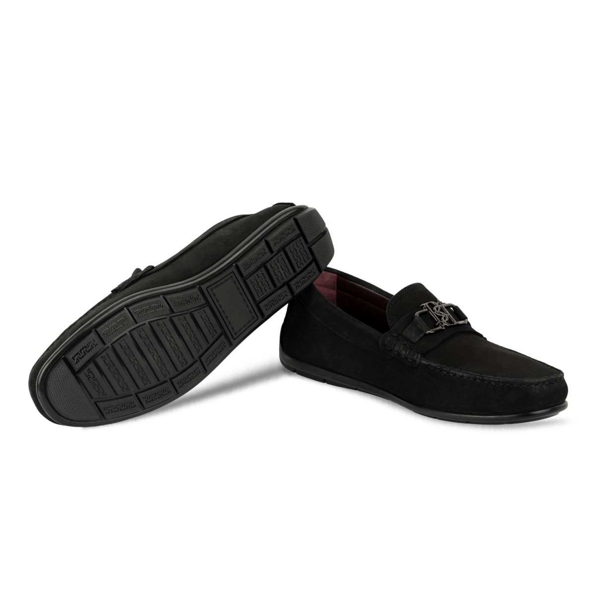 Brighton : Mocassin Homme - Nubuck Noir - Bleather Maroc