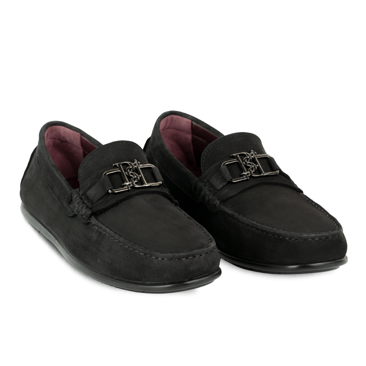 Brighton : Mocassin Homme - Nubuck Noir - Bleather Maroc