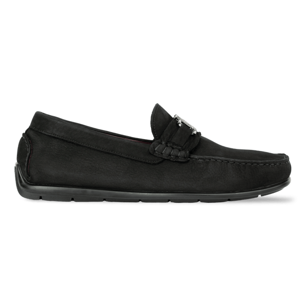 Brighton : Mocassin Homme - Nubuck Noir