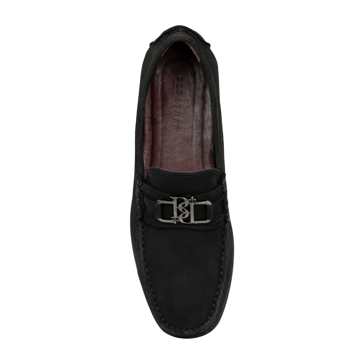 Brighton : Mocassin Homme - Nubuck Noir - Bleather Maroc