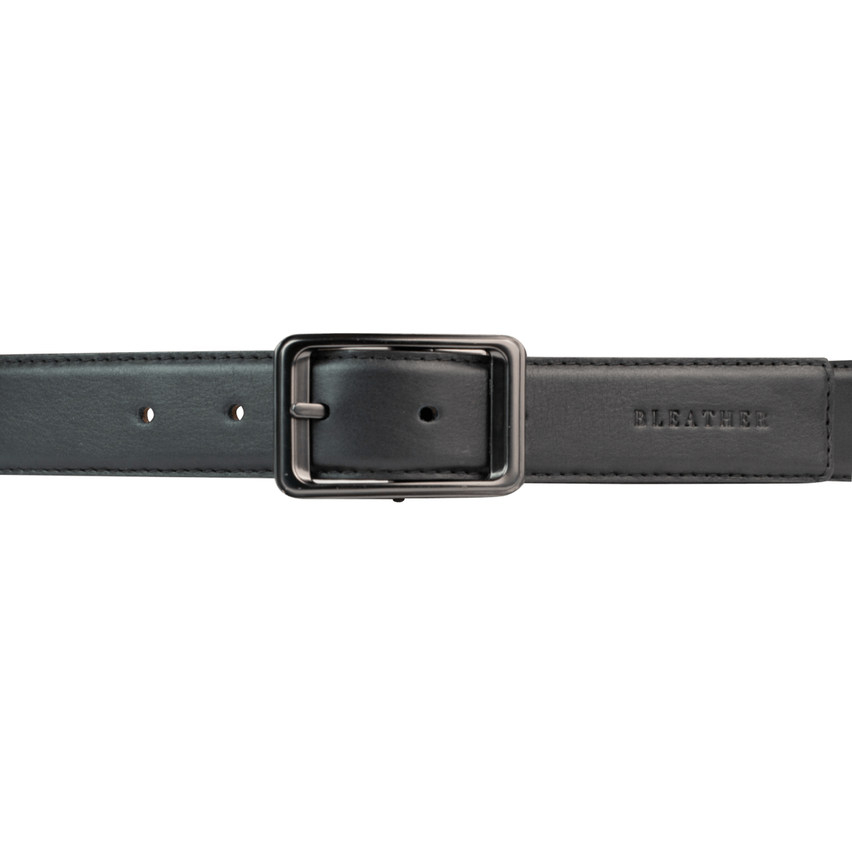 C92: Ceinture Homme - Cuir Noir/Marron - Bleather Maroc