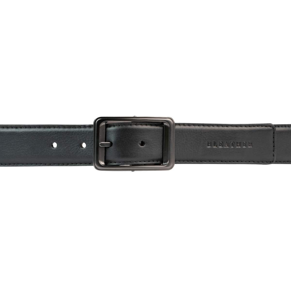 C92: Ceinture Homme - Cuir Noir/Marron chocolat - Bleather Maroc