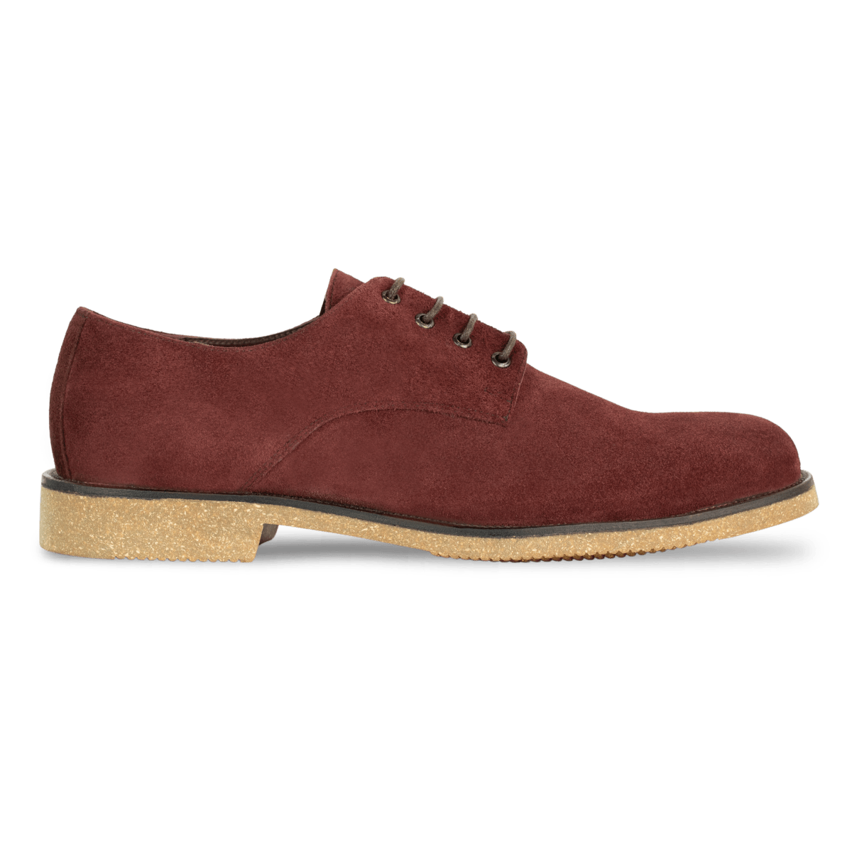 Clive: Derby Homme - Daim Bordeaux - Bleather Maroc