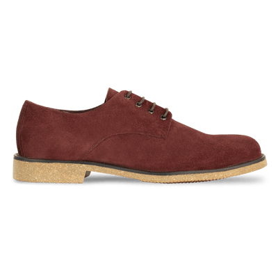 Clive: Derby Homme - Daim Bordeaux - Bleather Maroc