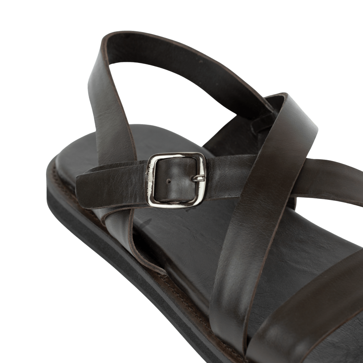 Dylan: Sandales Homme - Cuir Marron - Bleather Maroc