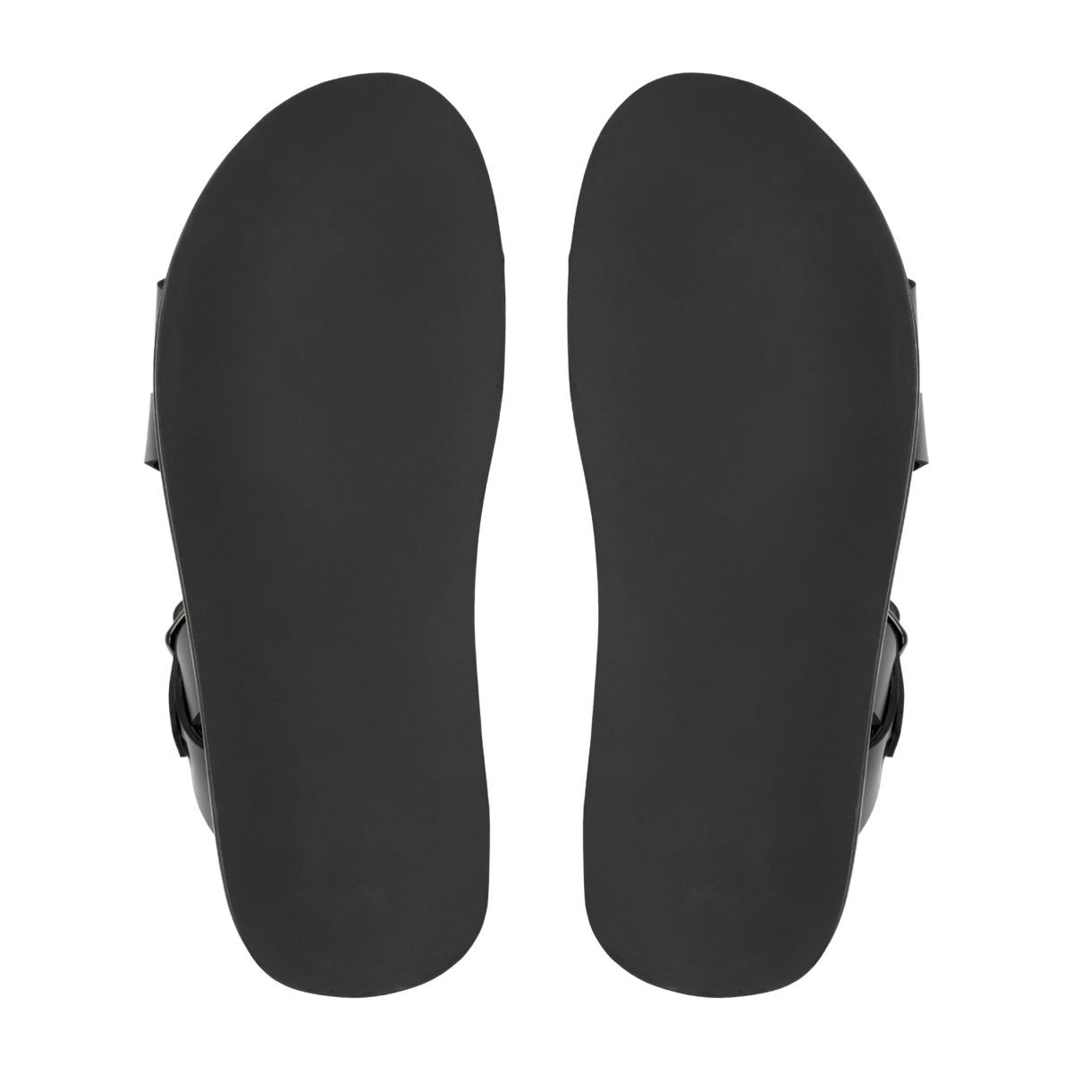 Dylan: Sandales Homme - Cuir Noir - Bleather Maroc