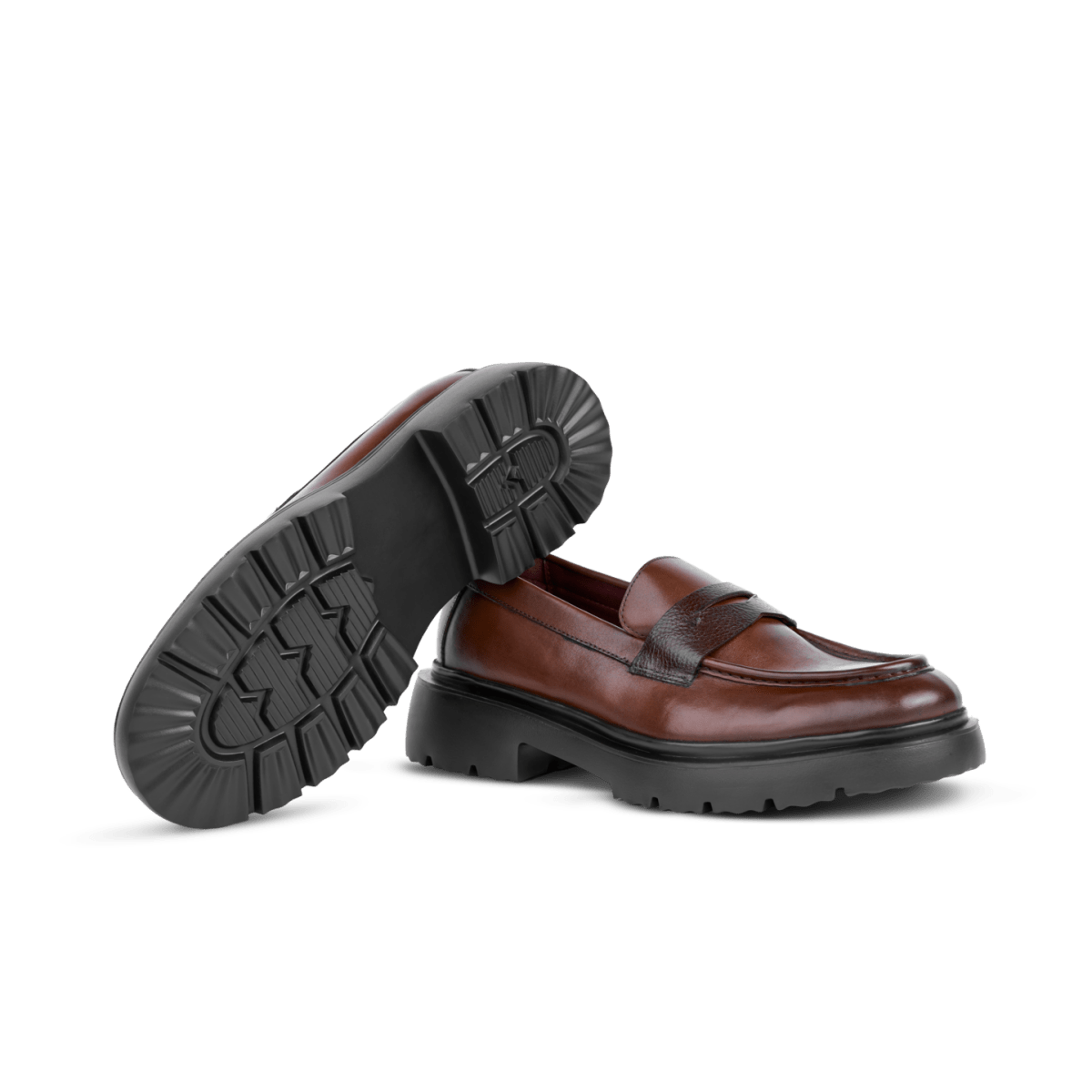 Elliot: Mocassin Homme - Cuir Marron - Bleather Maroc