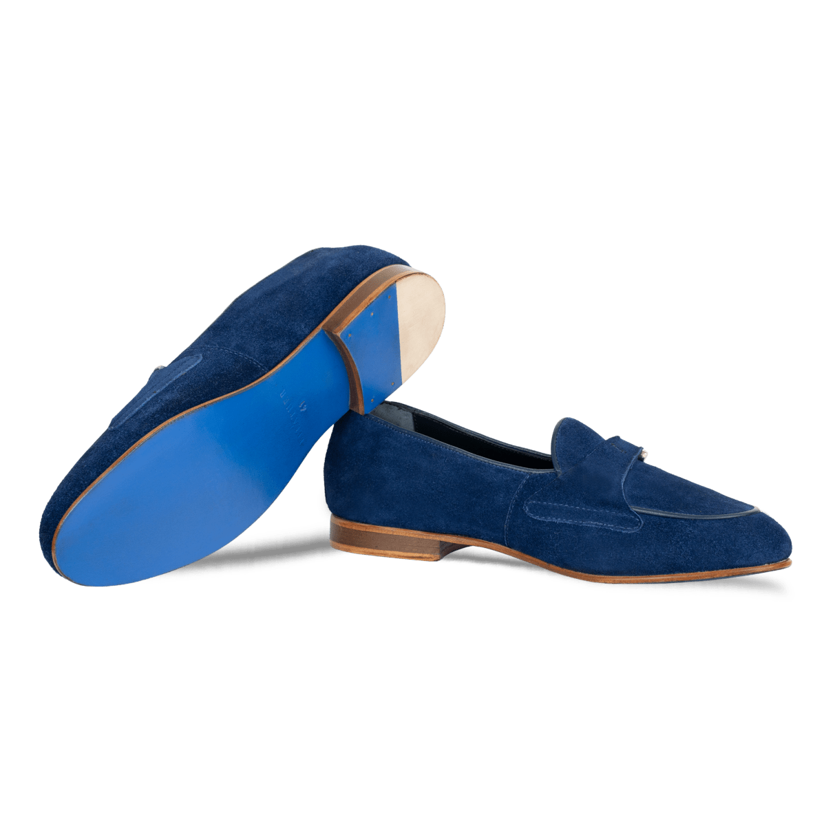 Francis: Mocassin Homme - Daim Bleu - Bleather Maroc