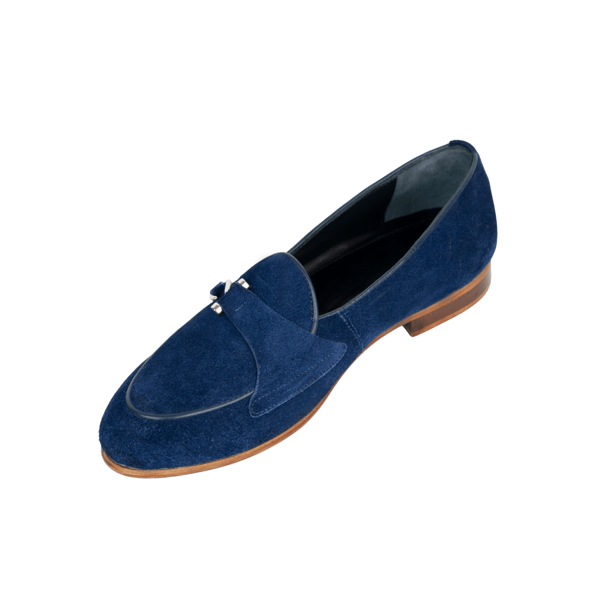 Francis: Mocassin Homme - Daim Bleu - Bleather Maroc